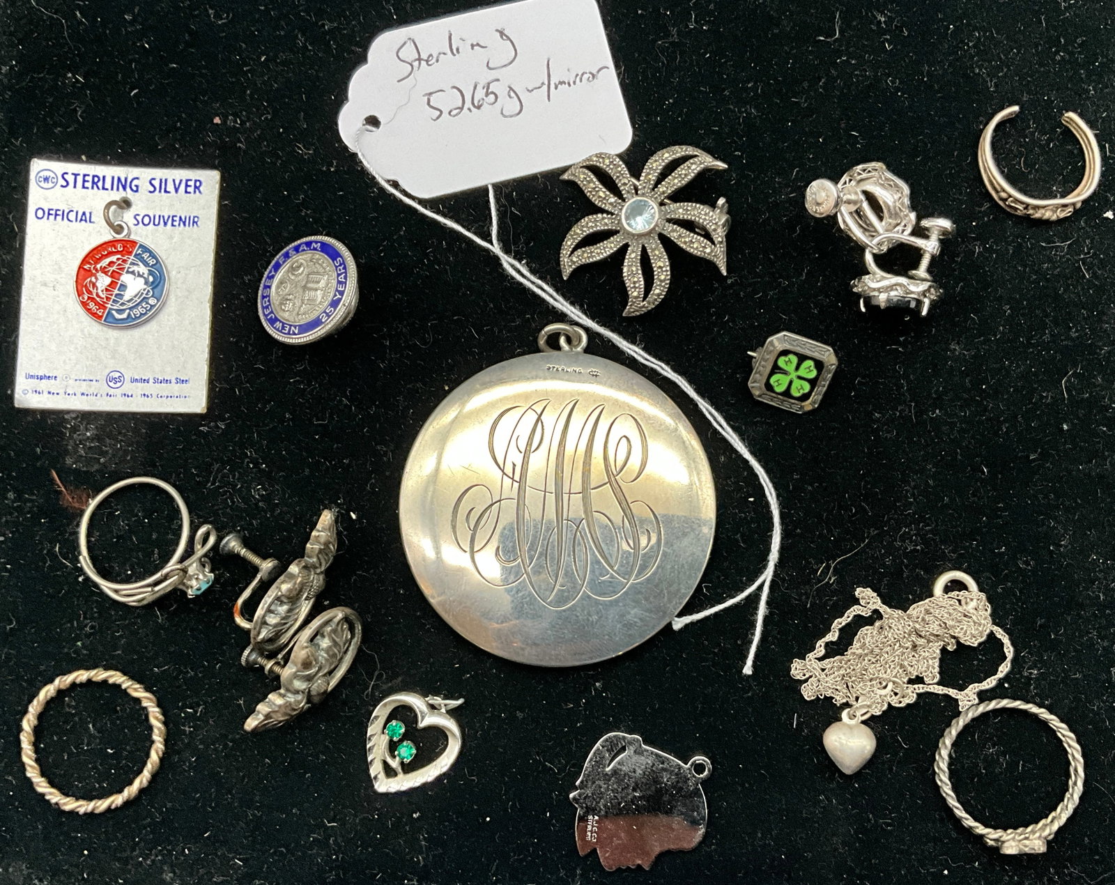 A Collection of Sterling Silver Jewelry and Souvenir Accessories - 2