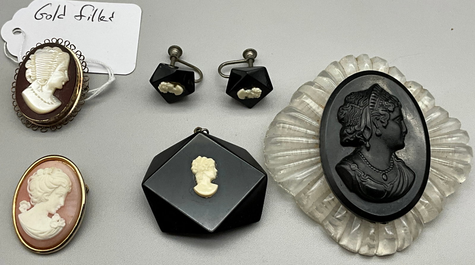Collection of Five Cameo Jewelry Items - 2