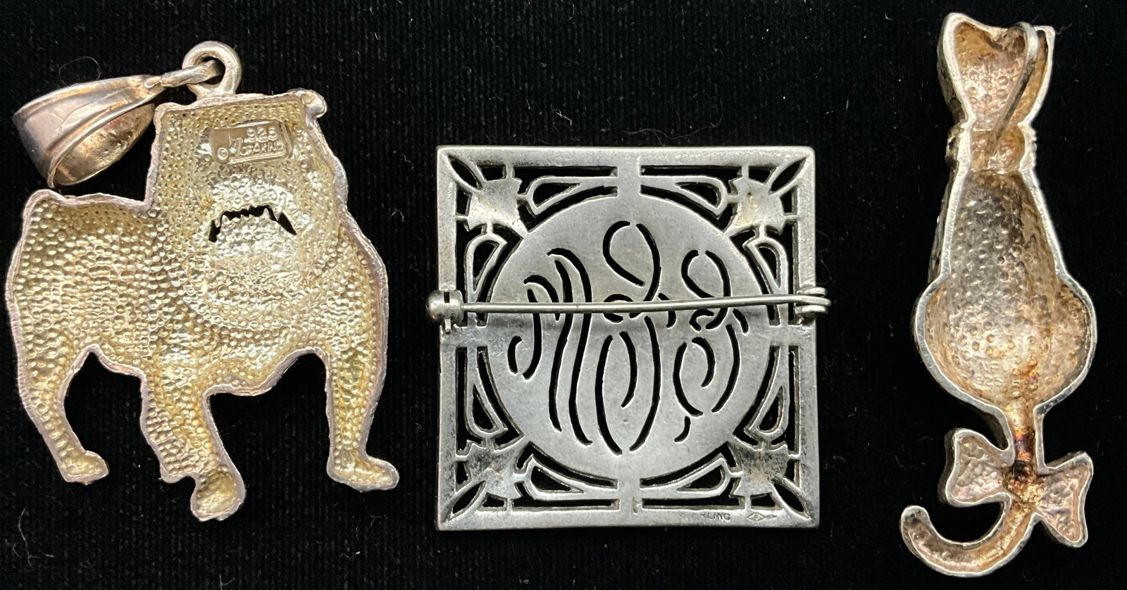 Trio of Sterling Silver Jewelry Items - 3