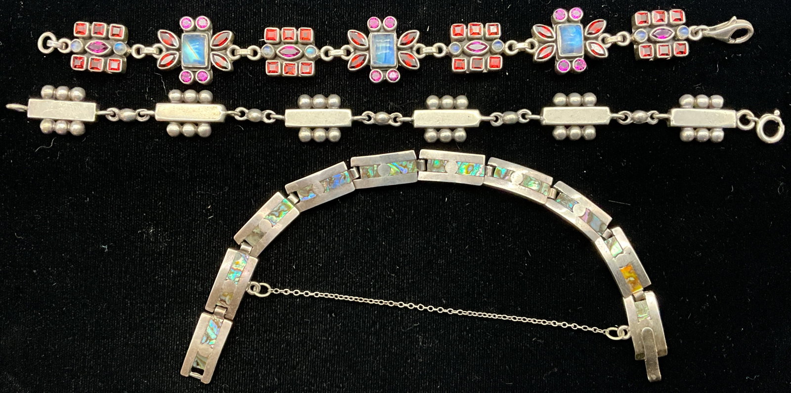 A Trio of Sterling Silver Link Bracelets - 2