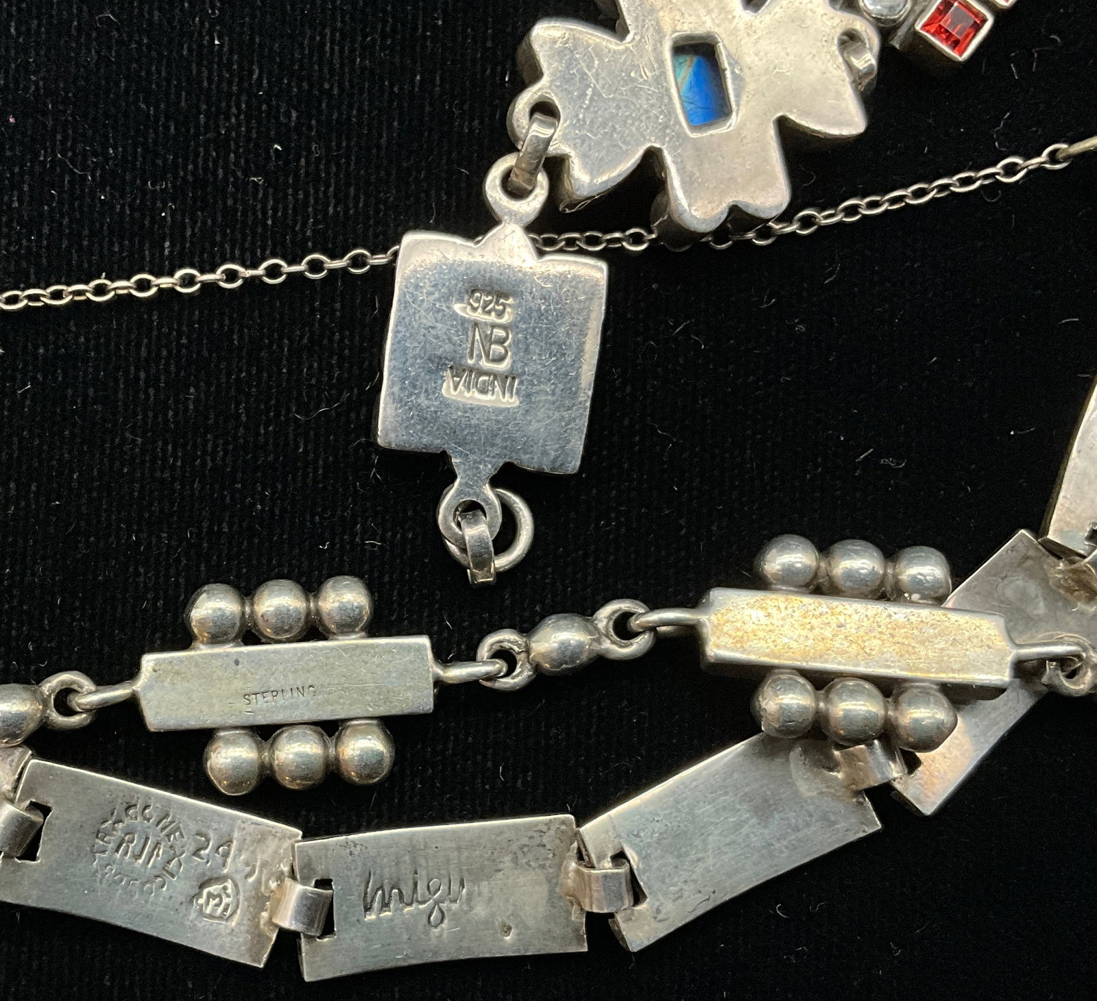 A Trio of Sterling Silver Link Bracelets - 3