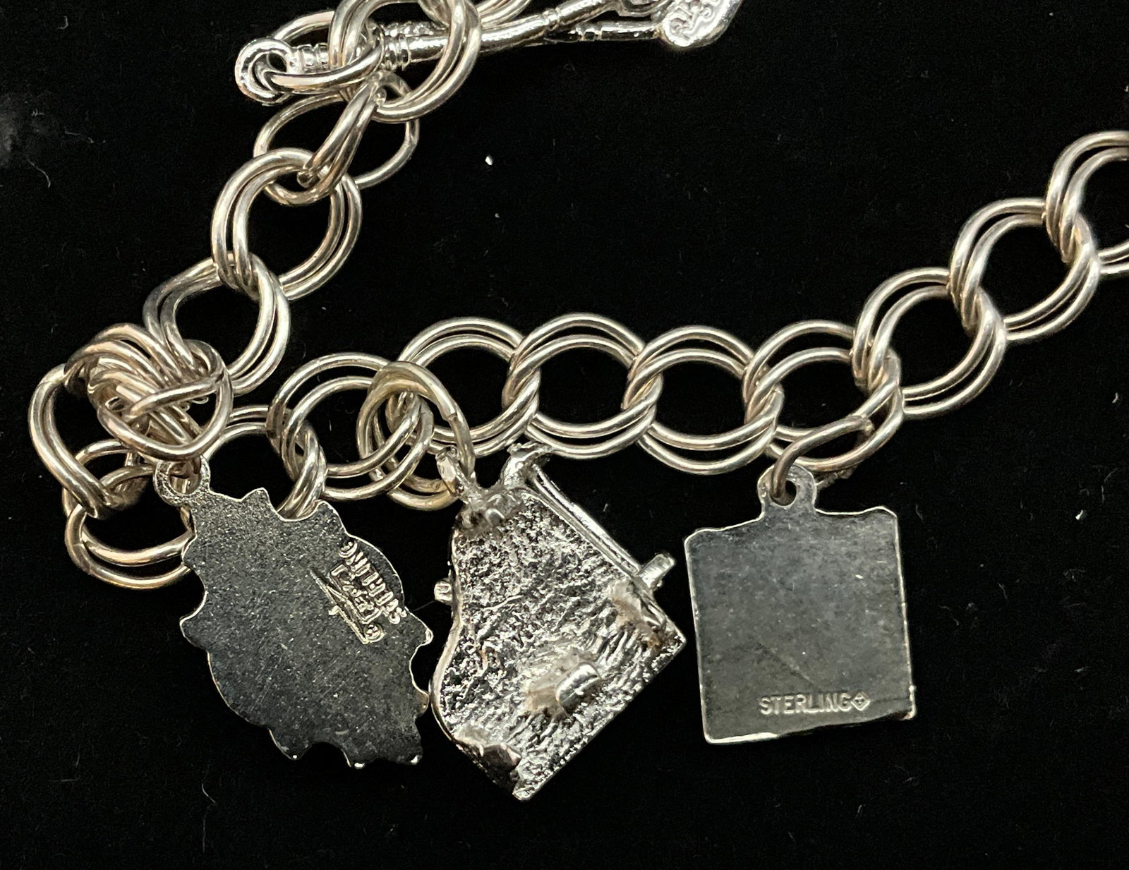Two Sterling Silver Charm Bracelets including a JCM Mauritius Heart Motif Bracelet - 4
