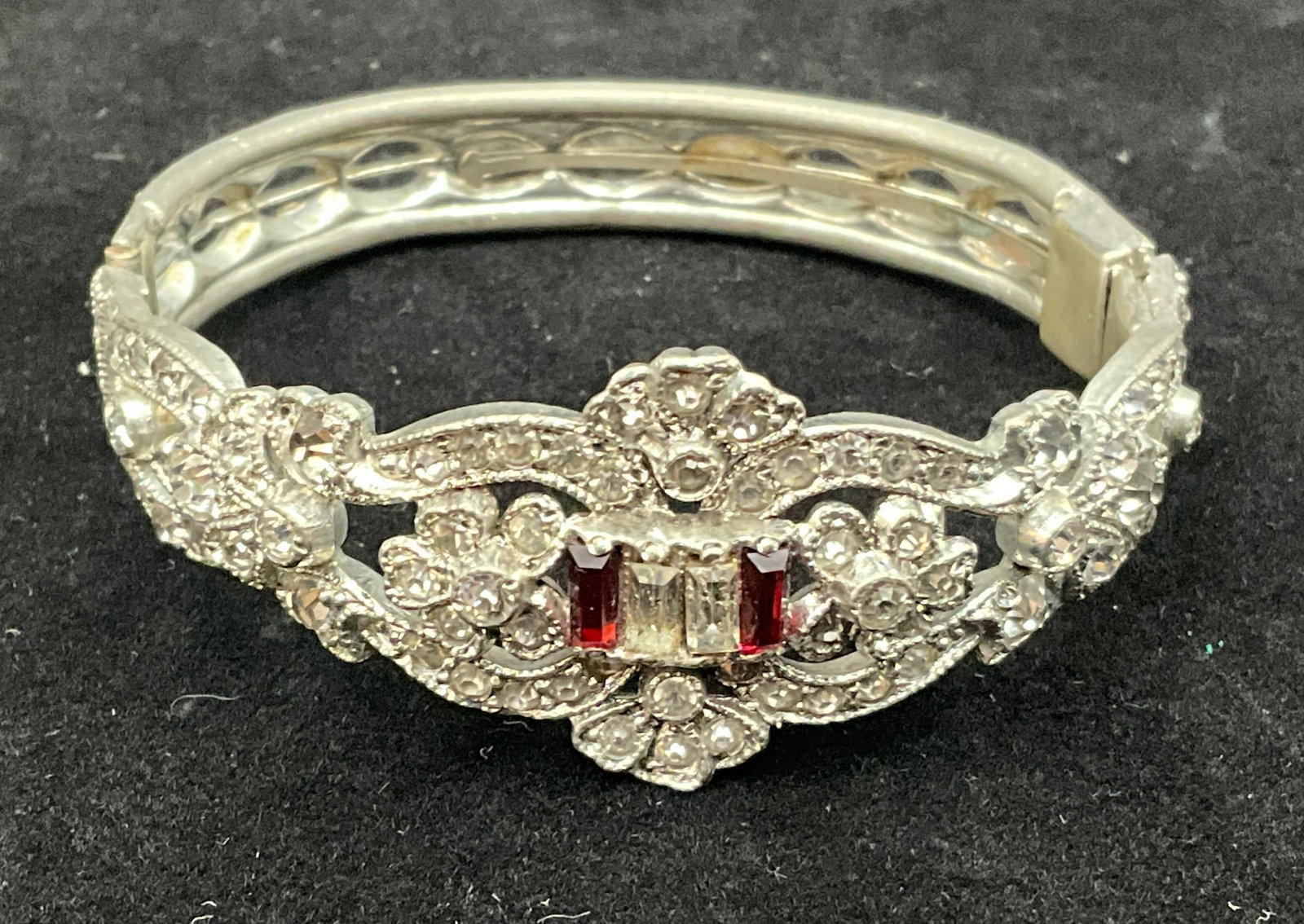 A Collection of Vintage Silver-Tone Rhinestone Jewelry including Signed Coro Pieces - 7