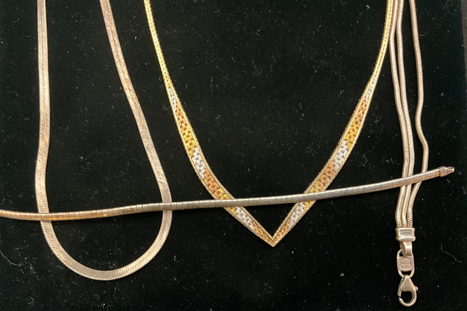 A Four Piece Collection of Sterling Silver Italian and Mixed Style Jewelry - 2