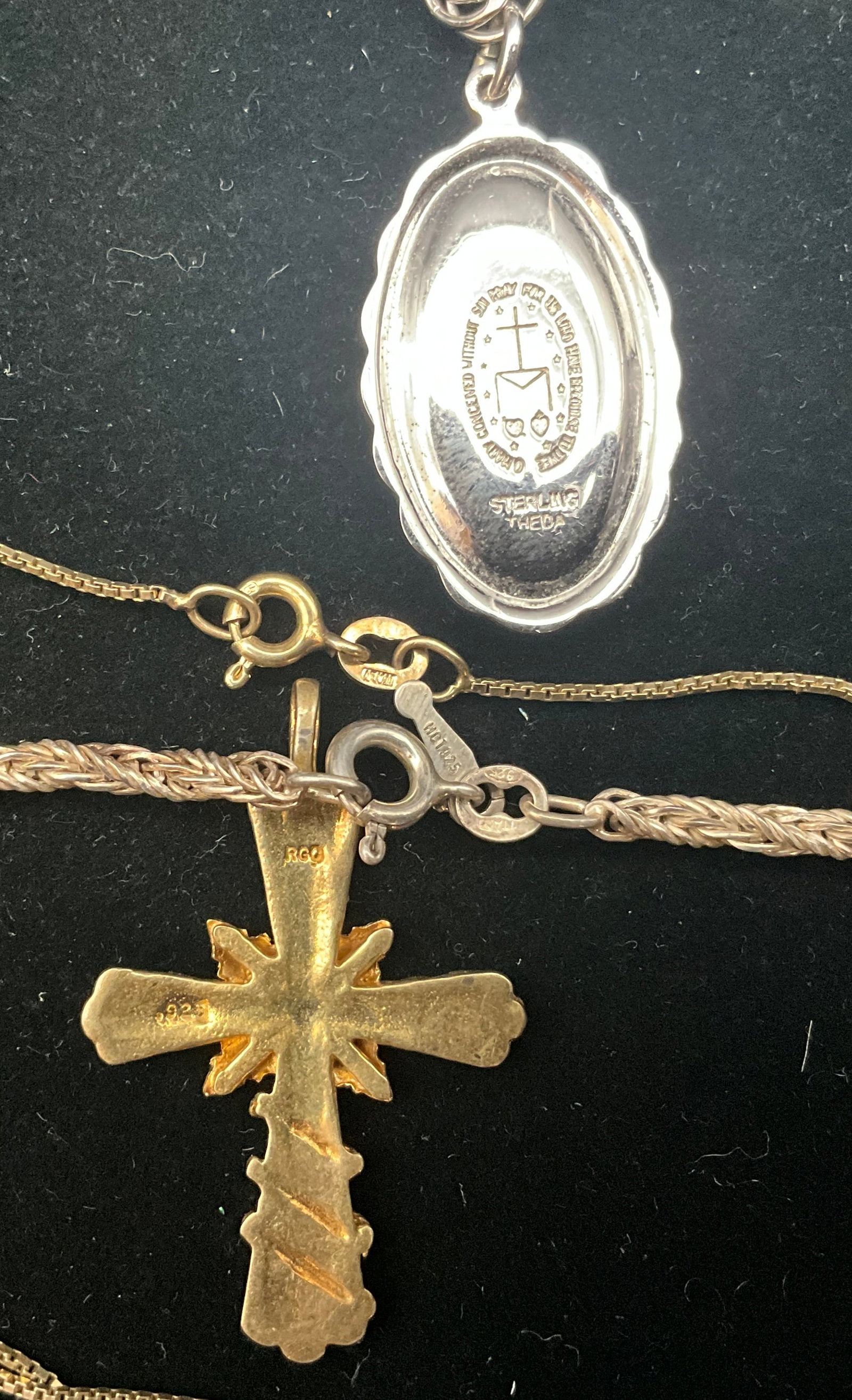 A Collection of Sterling Silver Religious Jewelry - 3