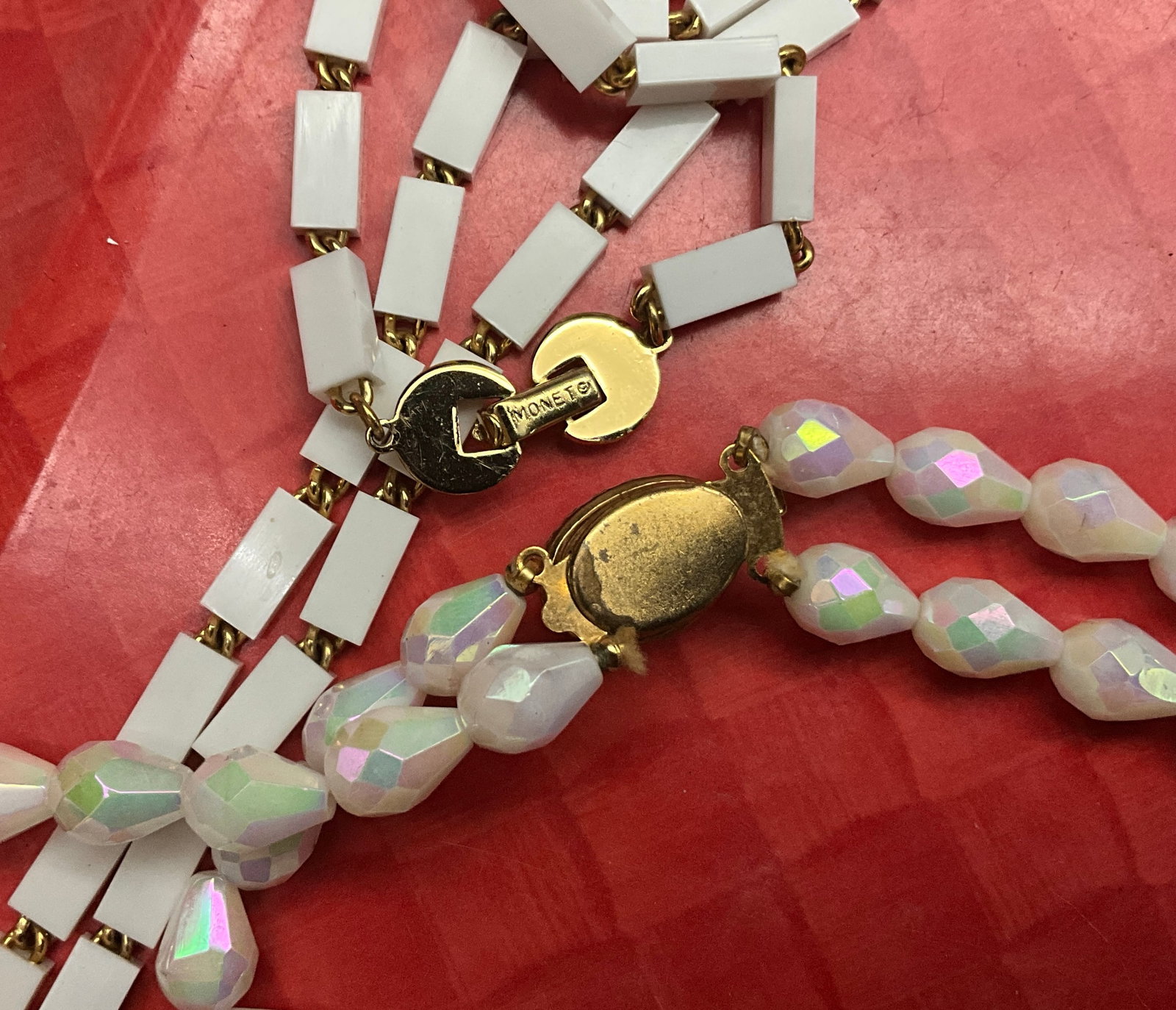 Collection of Vintage Costume Jewelry Featuring a Signed Monet Modernist Necklace - 4