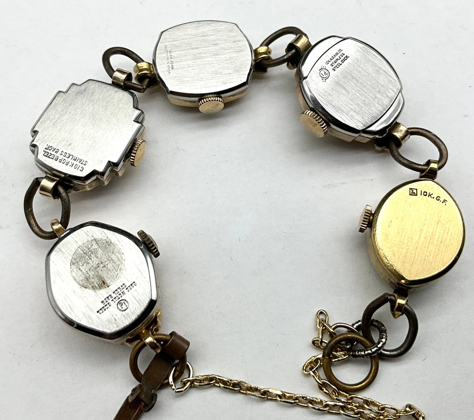 Vintage Ladies Watch Case Bracelet in 10K Gold Filled and Rolled Gold Plate - 5