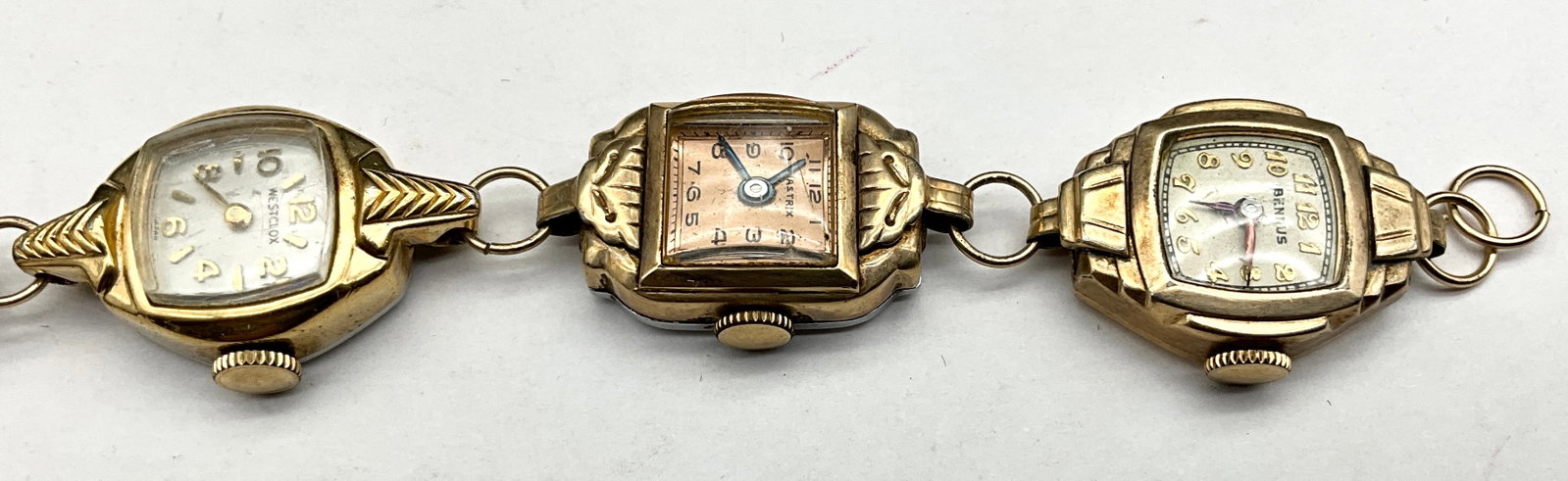 Vintage Ladies Multi-Brand Watch Head Bracelet with 10K Rolled Gold Plate Components - 2