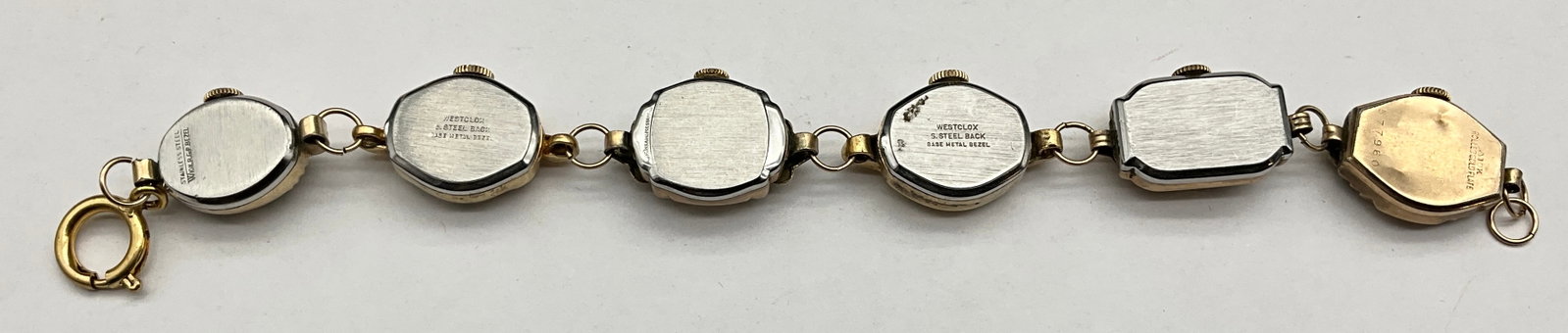 Vintage Ladies Multi-Brand Watch Head Bracelet with 10K Rolled Gold Plate Components - 4