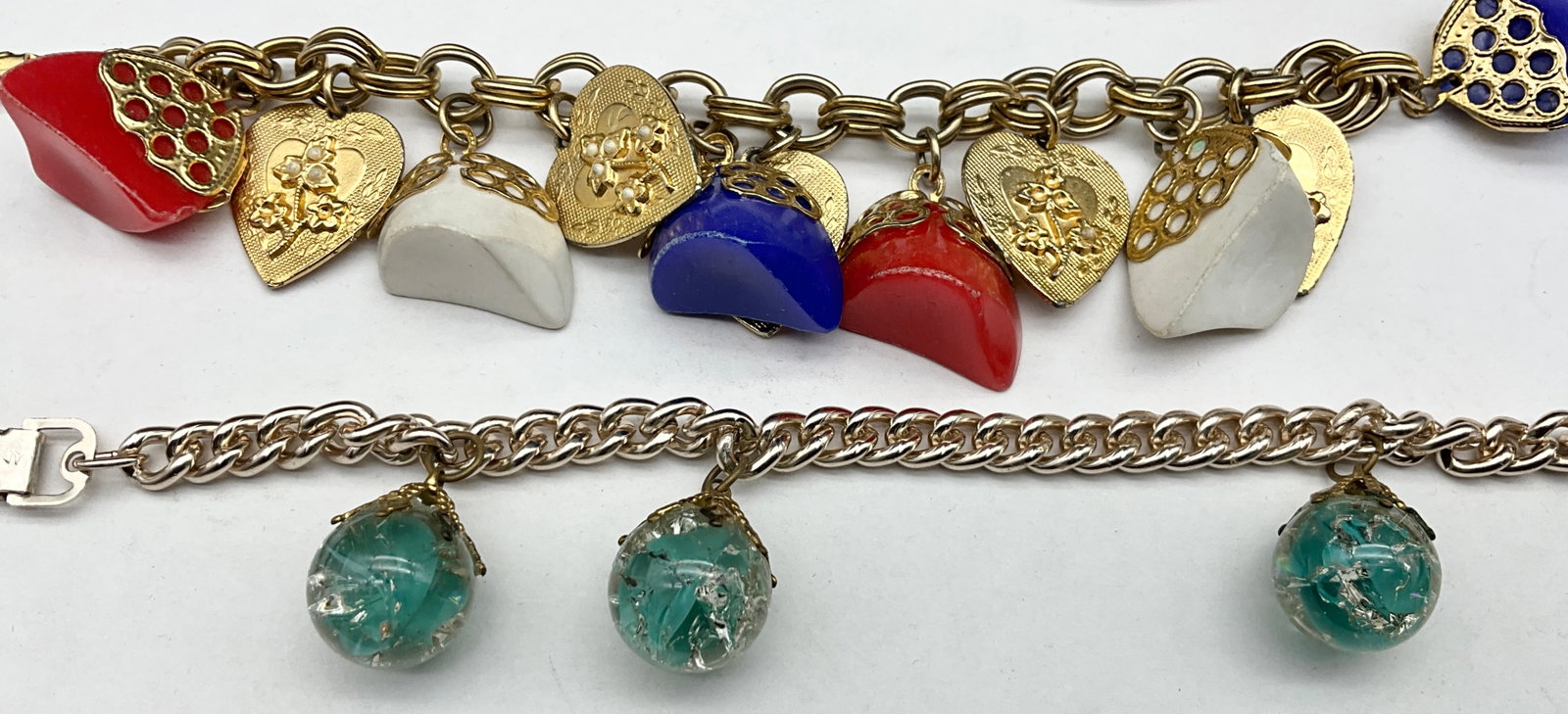 Four Mid-Century Costume Charm Bracelets - 2