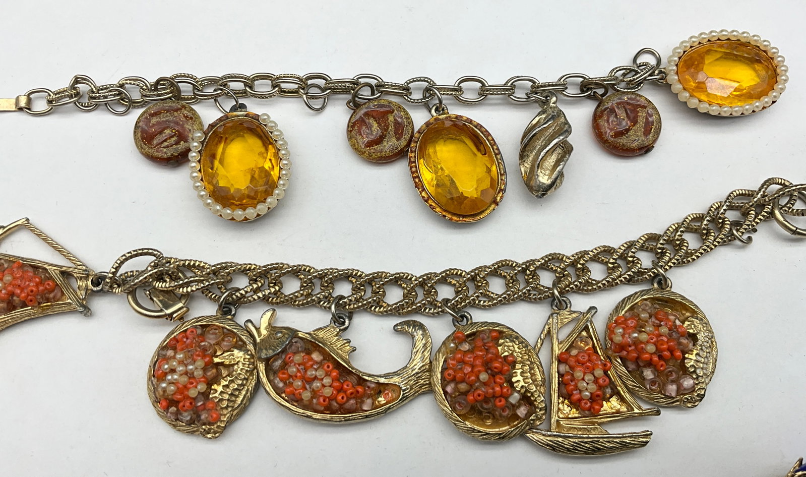 Four Mid-Century Costume Charm Bracelets - 3