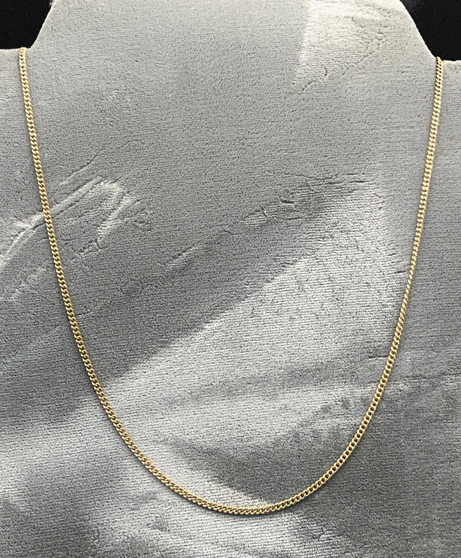 14K Yellow Gold 16 Inch Curb Link Chain Necklace - 2