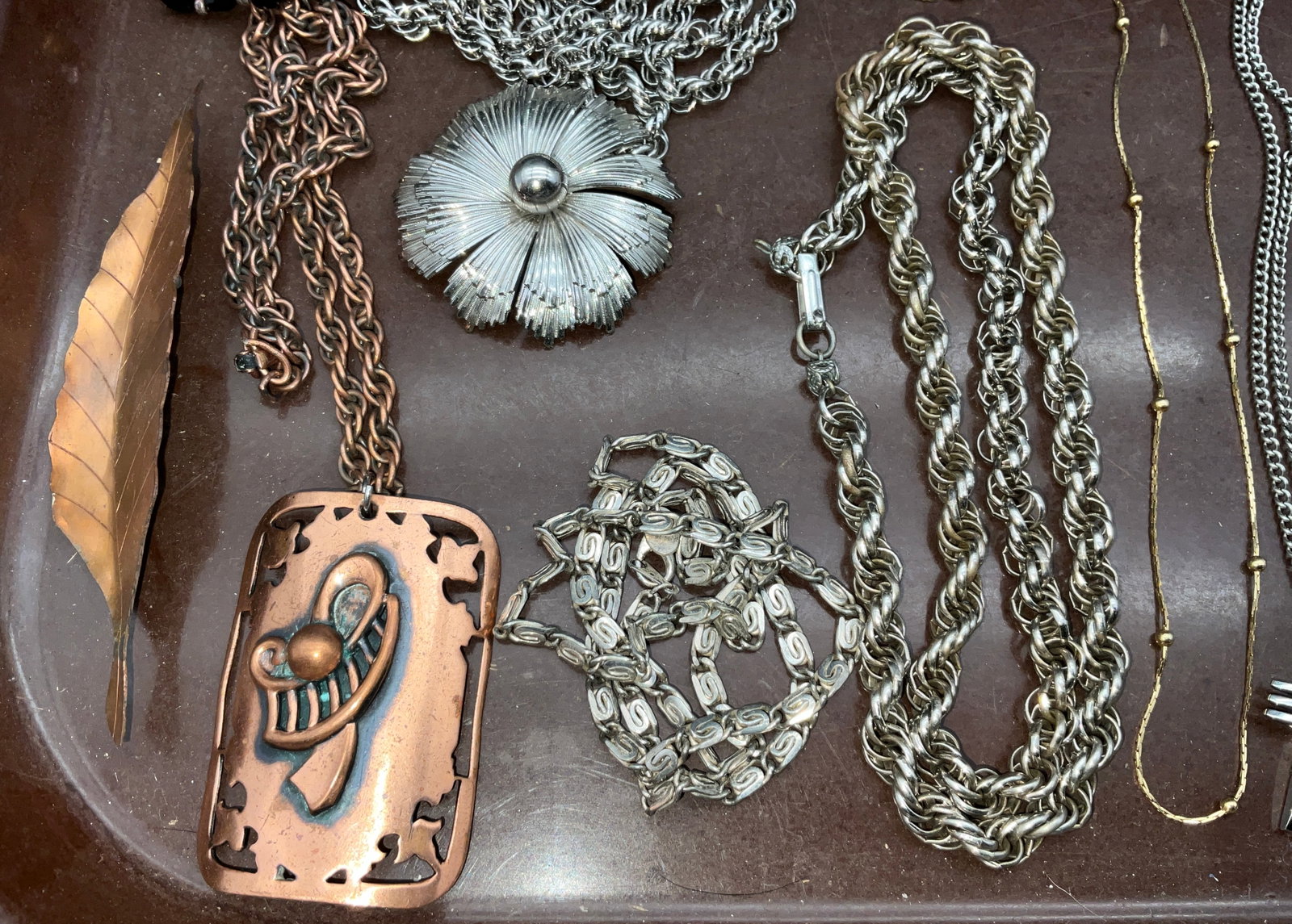 An Assortment of Vintage Signed and Modernist Costume Jewelry - 2