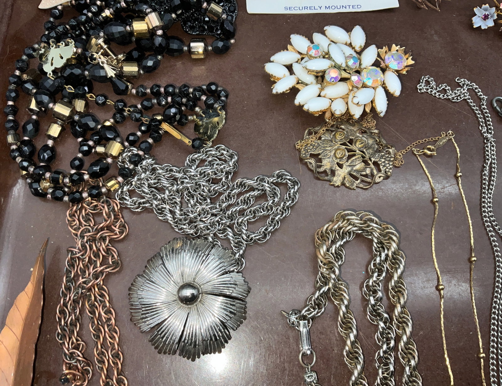 An Assortment of Vintage Signed and Modernist Costume Jewelry - 3