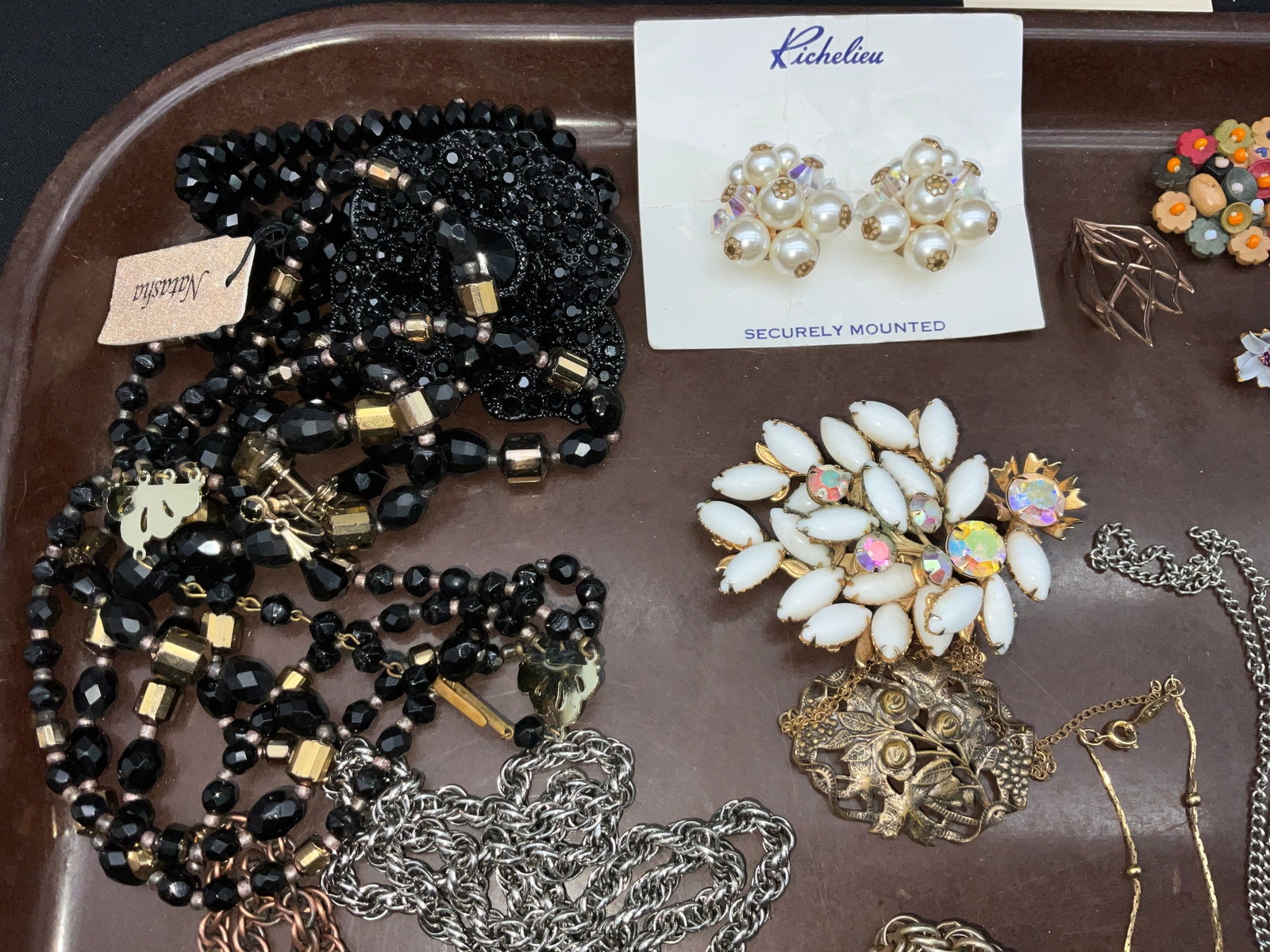 An Assortment of Vintage Signed and Modernist Costume Jewelry - 4