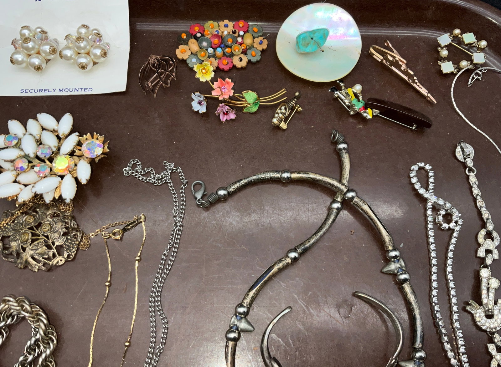 An Assortment of Vintage Signed and Modernist Costume Jewelry - 5