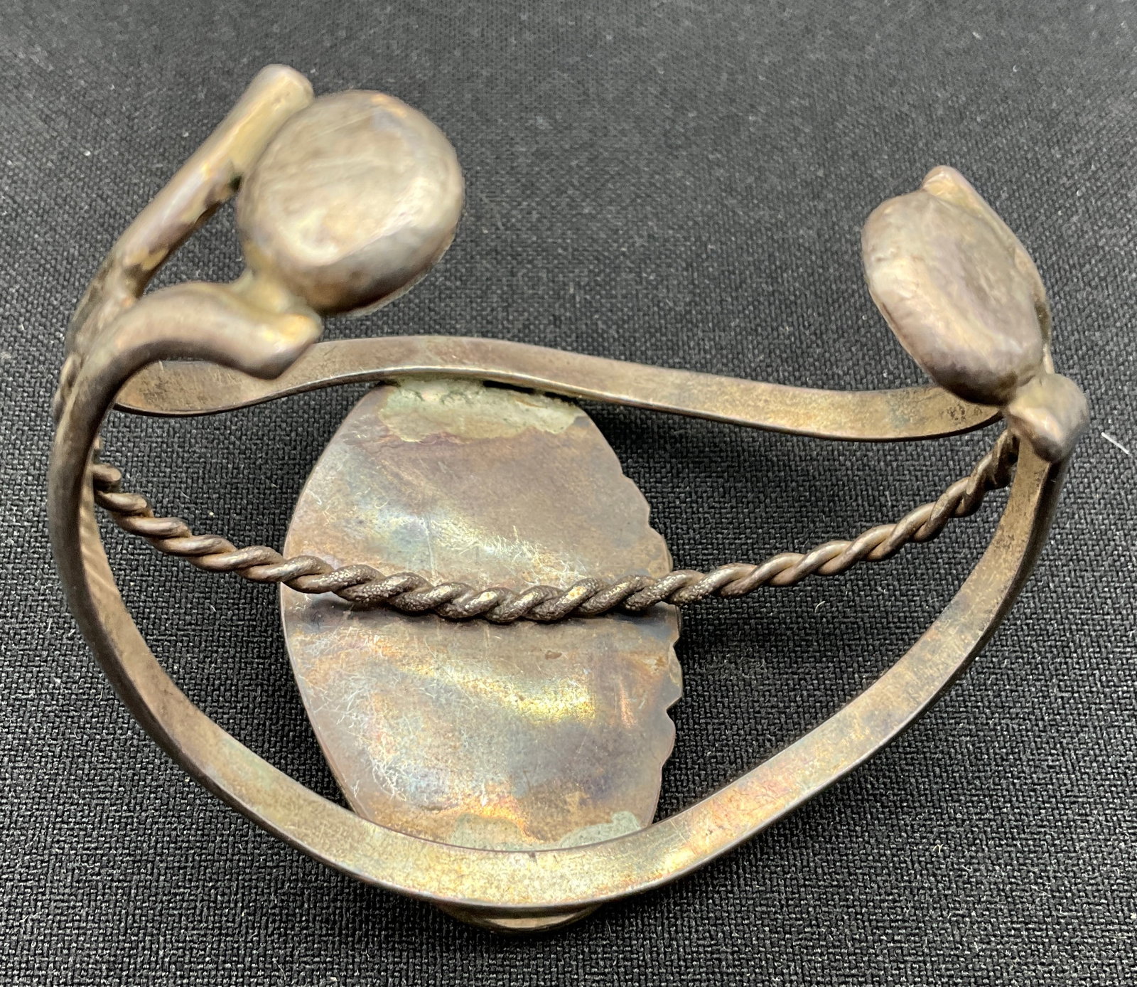 A Southwestern Two-Strand Turquoise Heishi Necklace and Turquoise Cuff Bracelet - 4