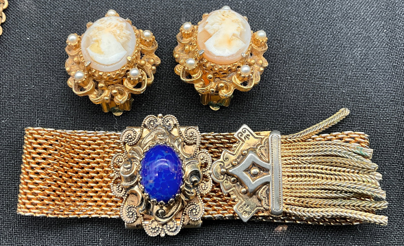 An Assortment of Vintage Florenza and Victorian Revival Costume Jewelry - 3
