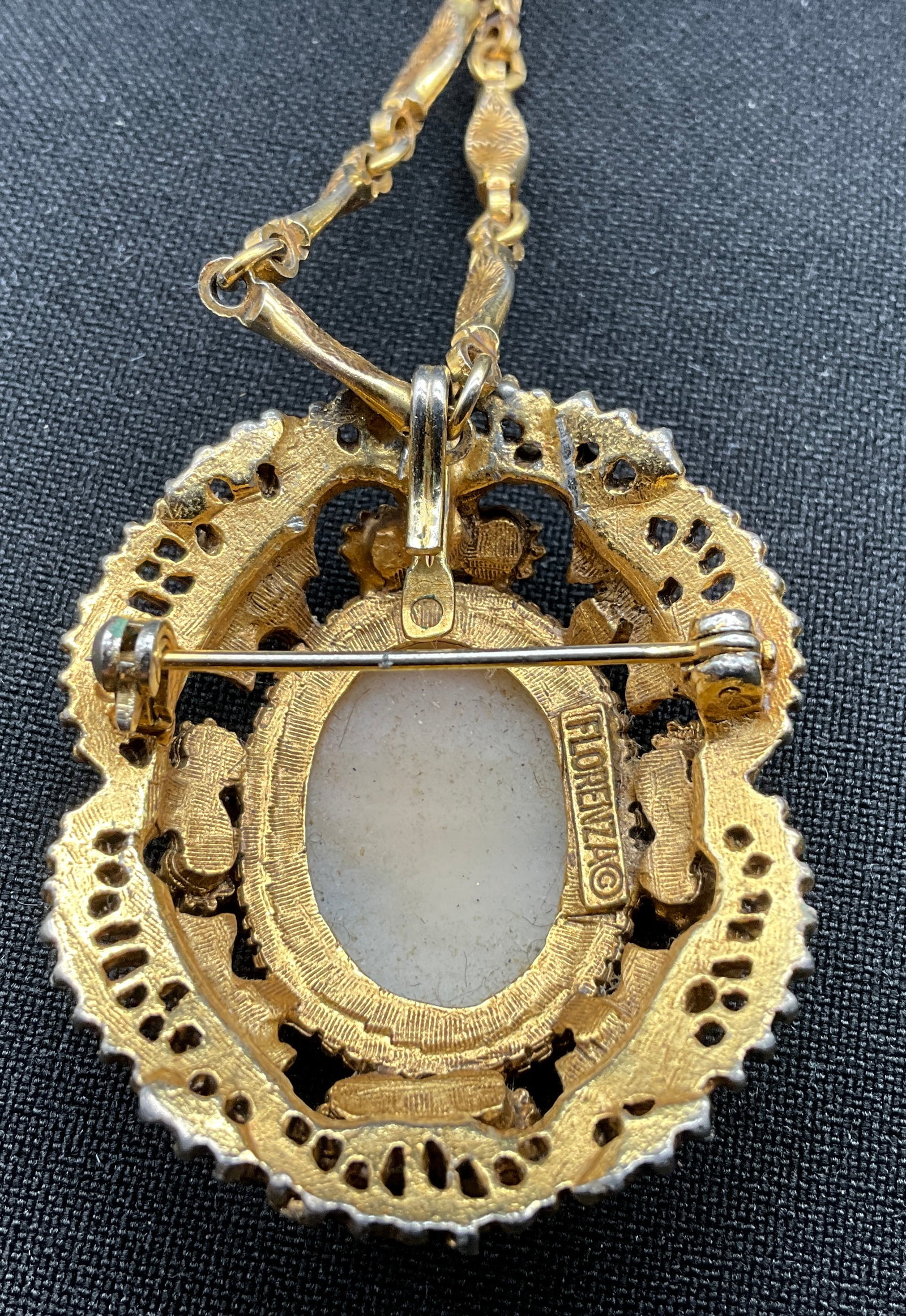 An Assortment of Vintage Florenza and Victorian Revival Costume Jewelry - 5
