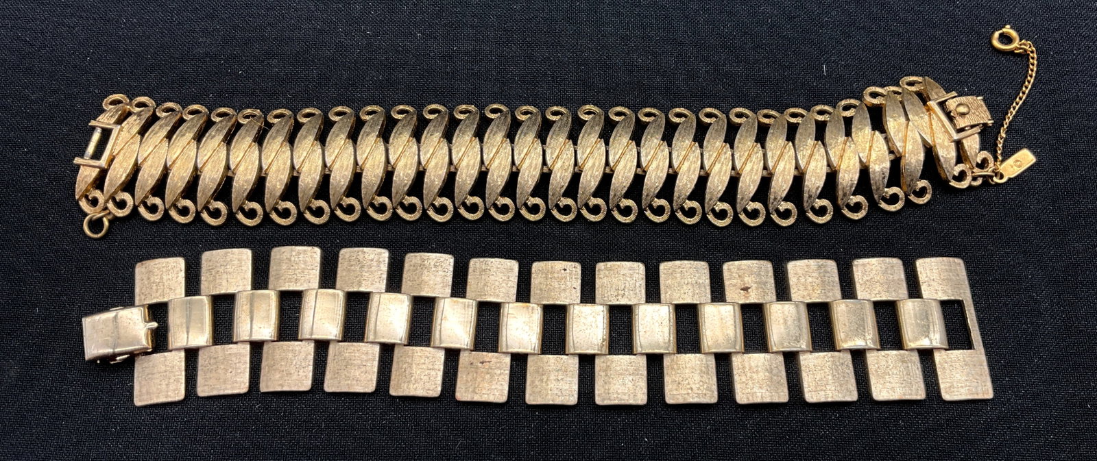 An Assortment of Vintage Signed Goldtone Costume Jewelry - 2