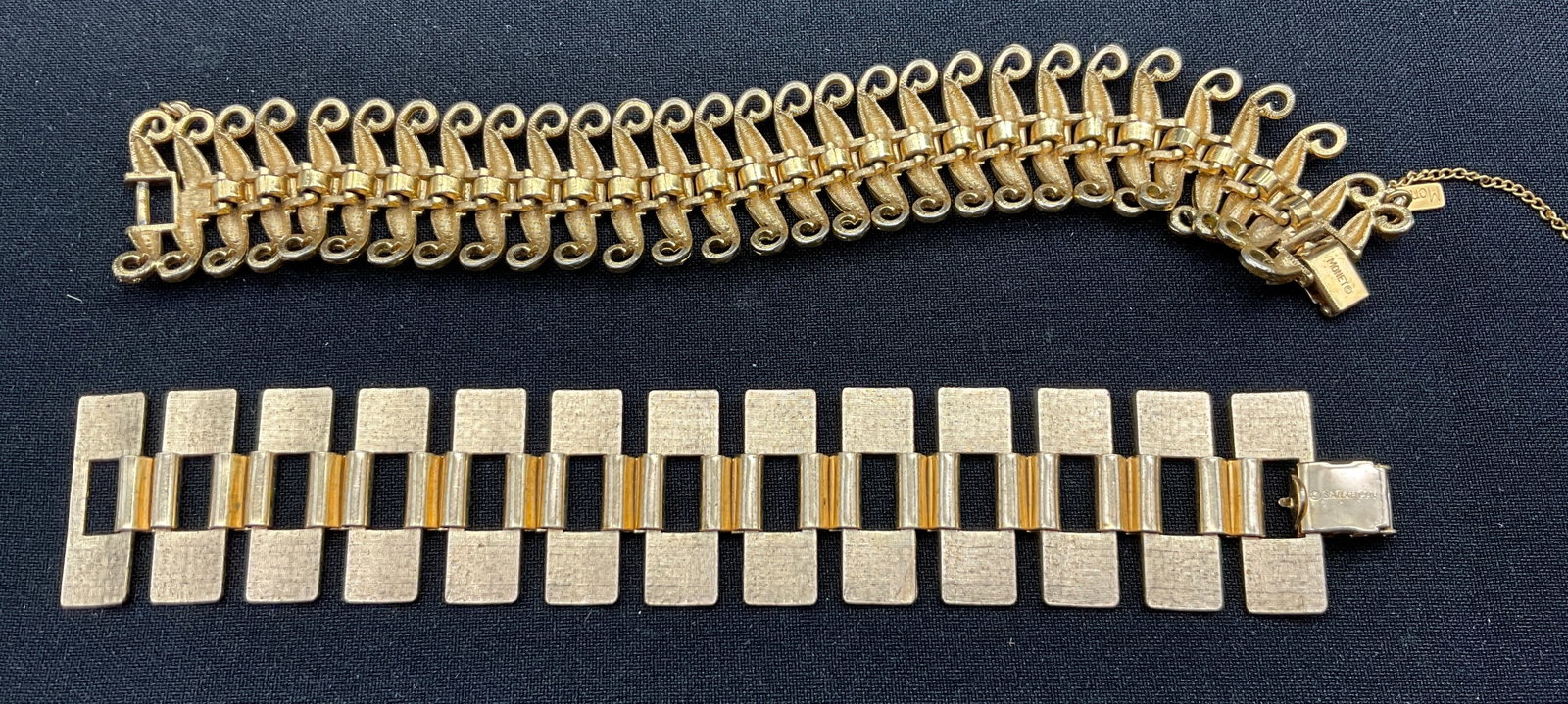 An Assortment of Vintage Signed Goldtone Costume Jewelry - 3