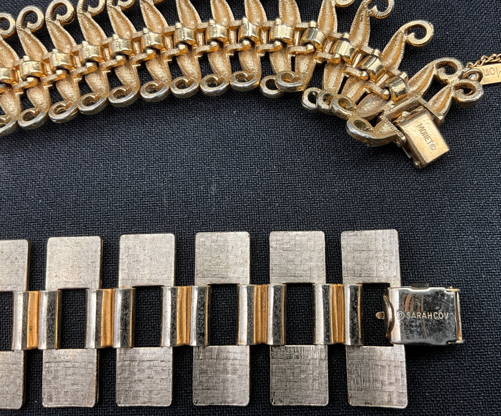 An Assortment of Vintage Signed Goldtone Costume Jewelry - 4