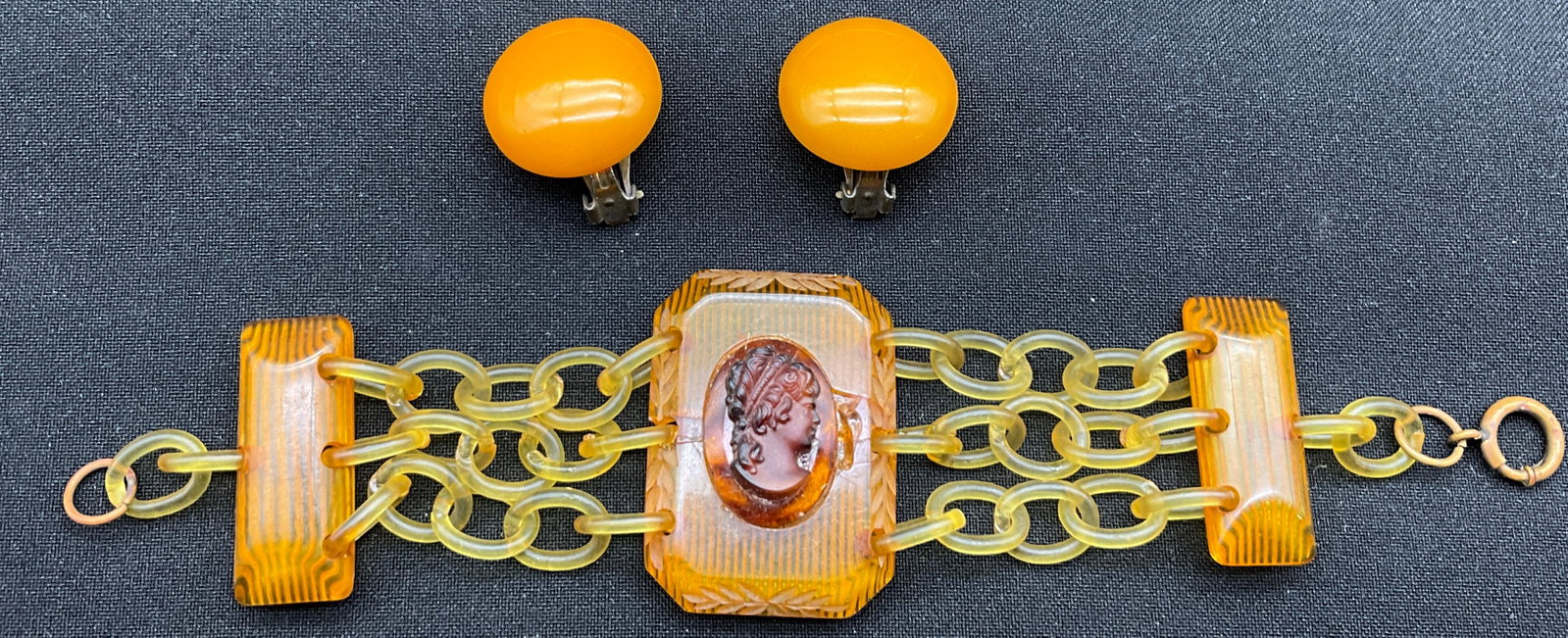 A Collection of Vintage Bakelite and Early Plastic Costume Jewelry - 2