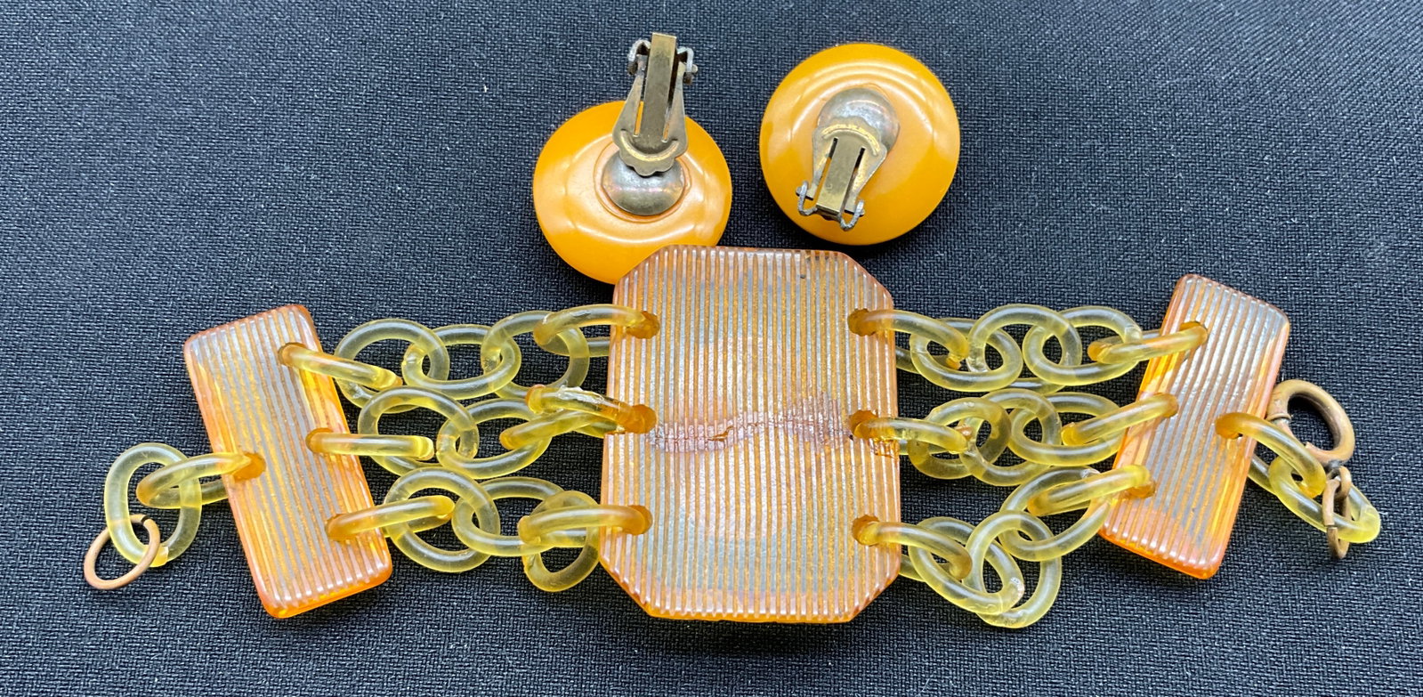 A Collection of Vintage Bakelite and Early Plastic Costume Jewelry - 3