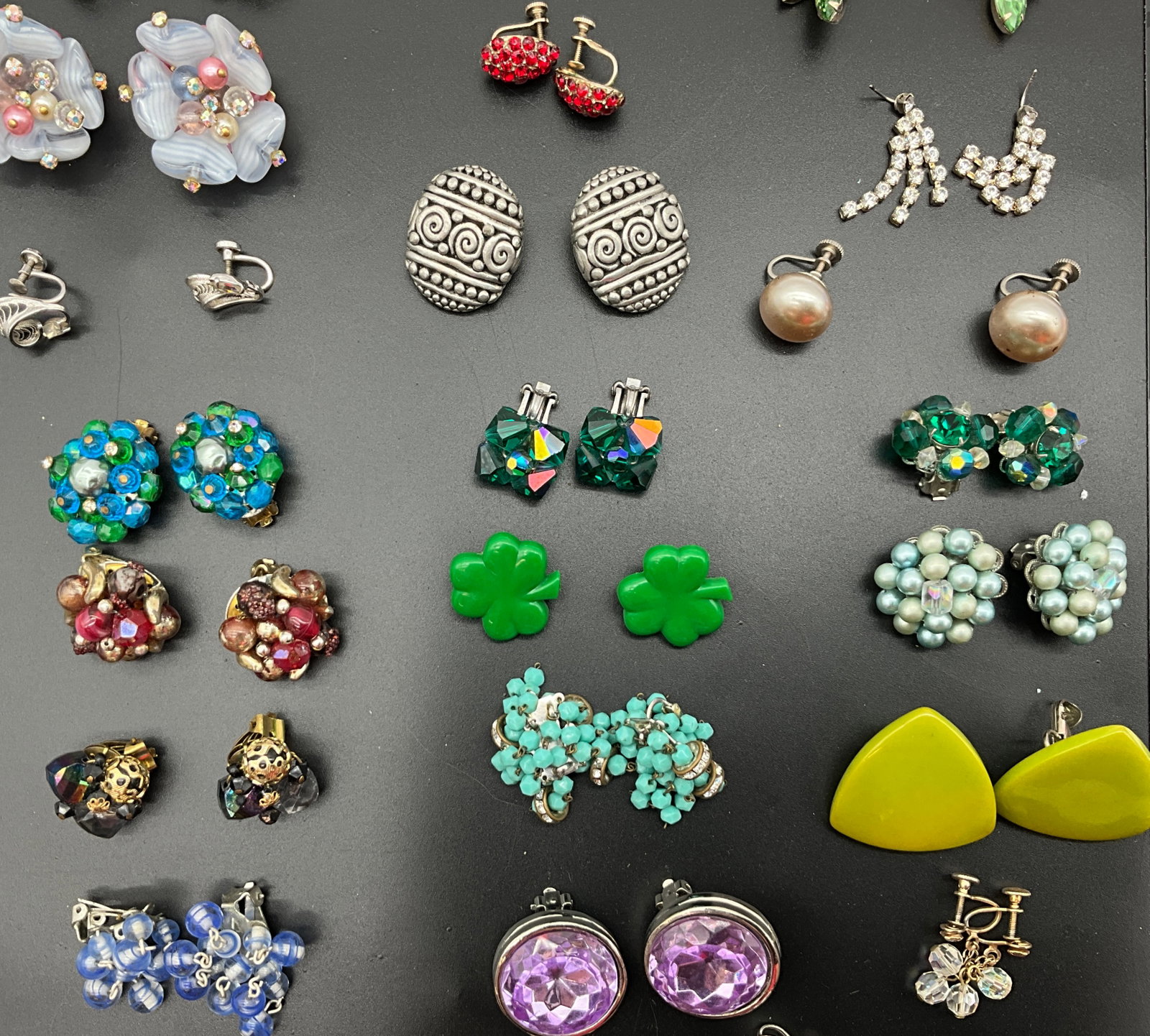 Assortment of Vintage Costume Earrings including Coro and Gold Filled Examples - 3