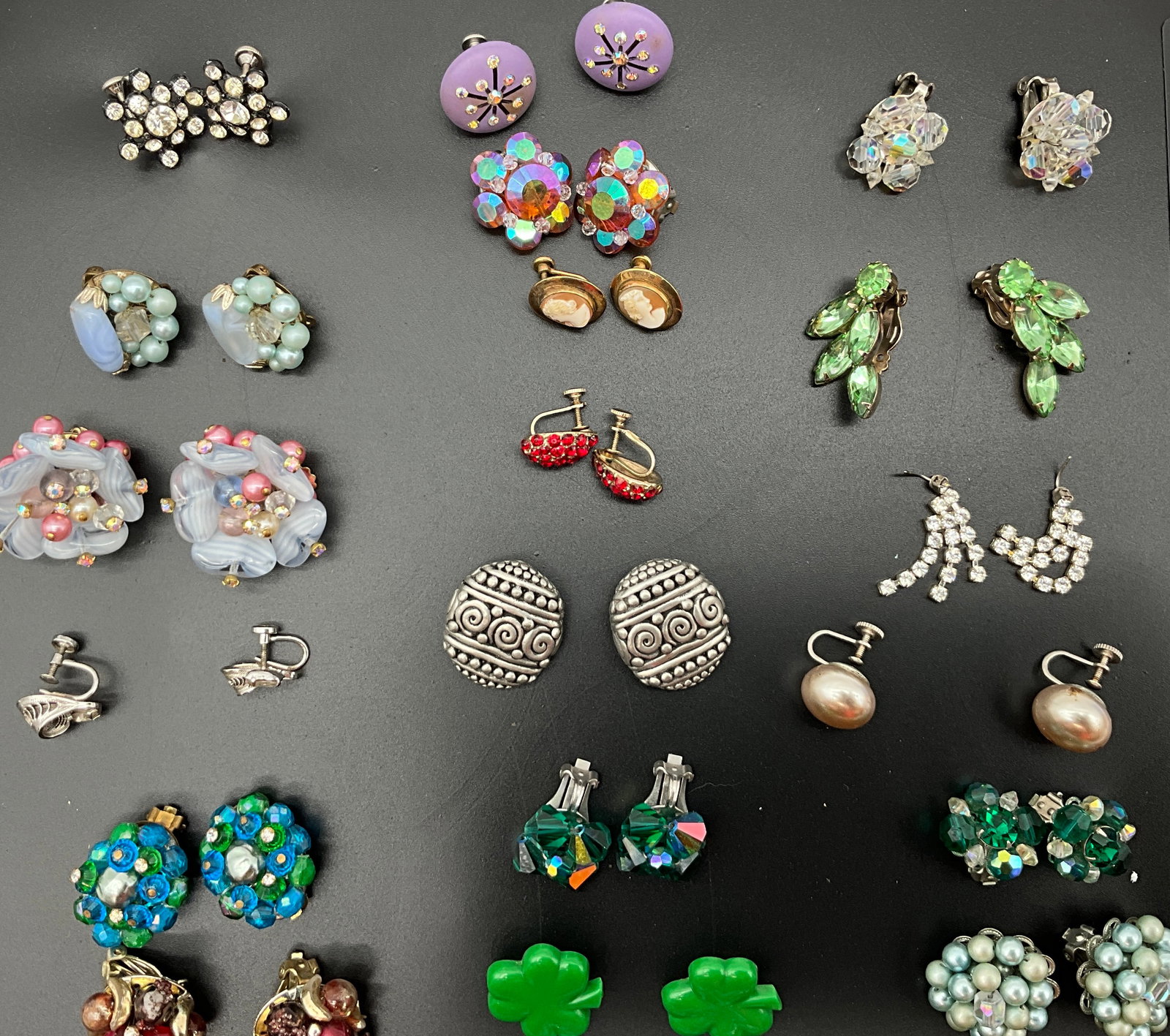 Assortment of Vintage Costume Earrings including Coro and Gold Filled Examples - 4