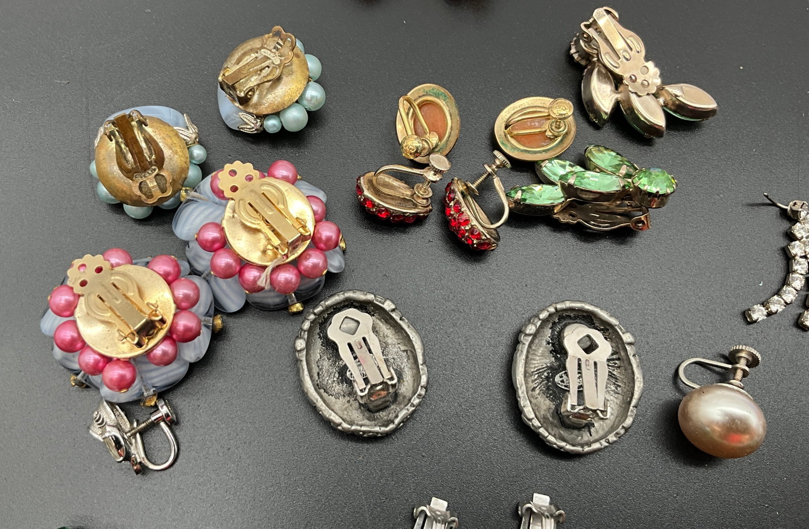 Assortment of Vintage Costume Earrings including Coro and Gold Filled Examples - 6