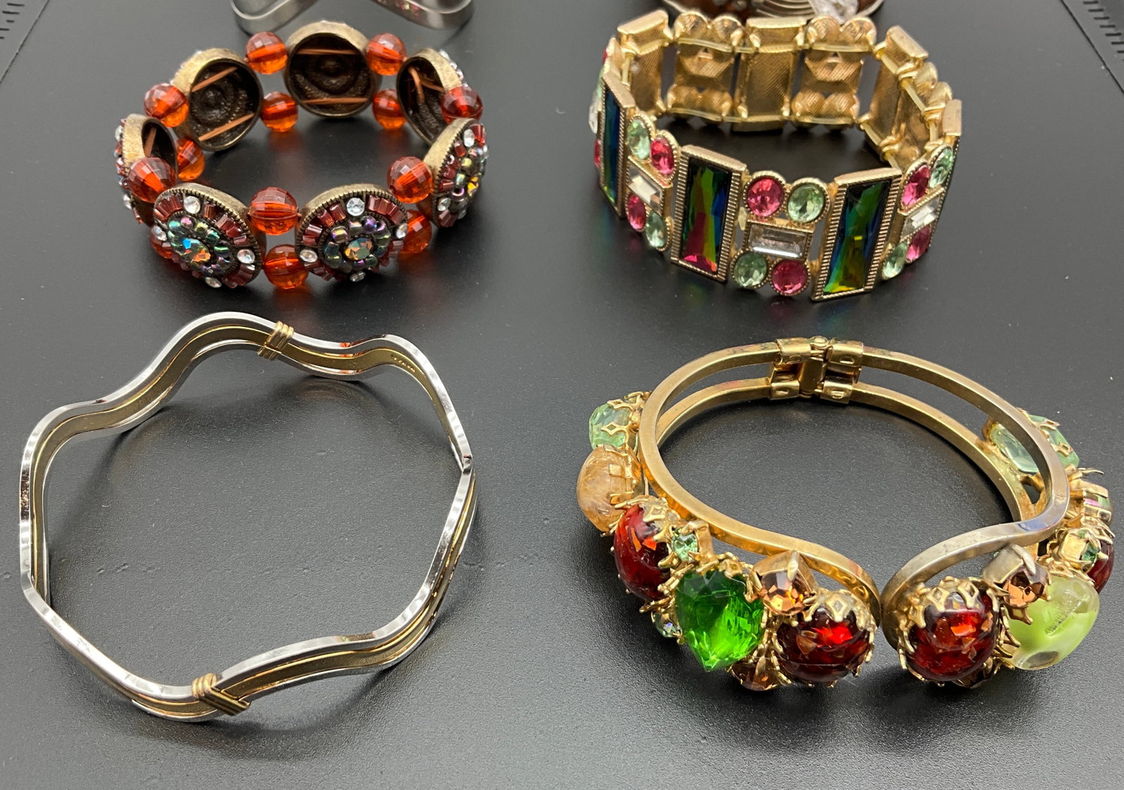 Eight Assorted Artisan and Costume Jewelry Cuffs and Bracelets - 2