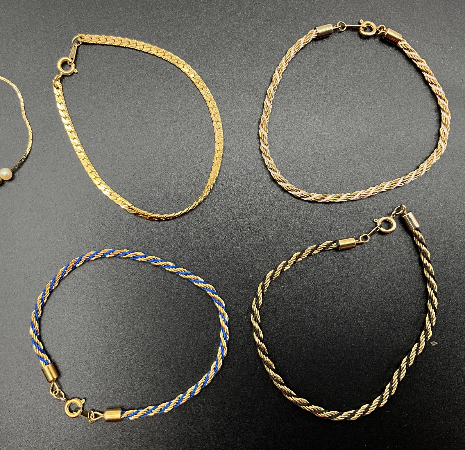 Twelve Gold Tone Fashion Bracelets - 3