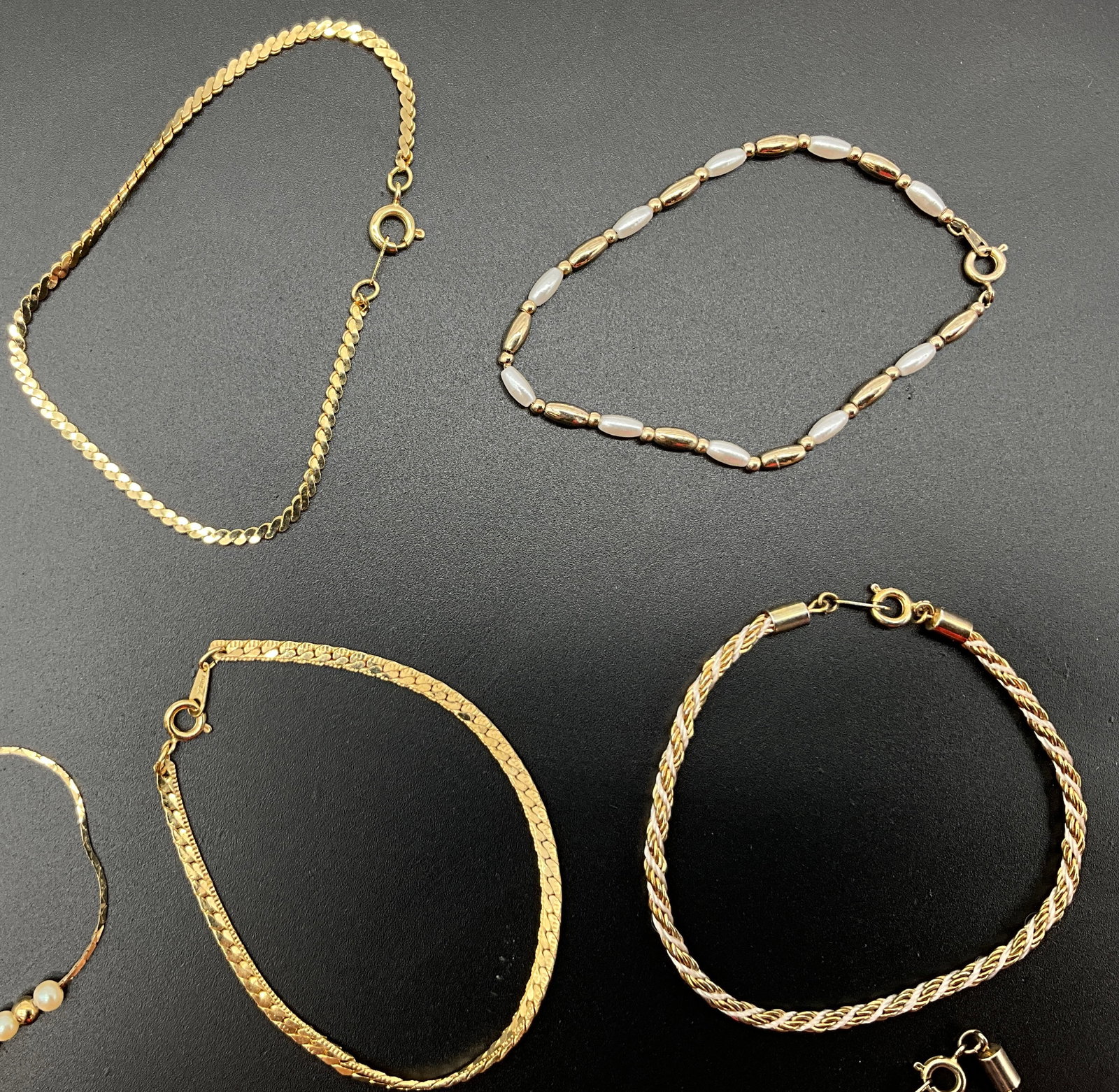Twelve Gold Tone Fashion Bracelets - 4