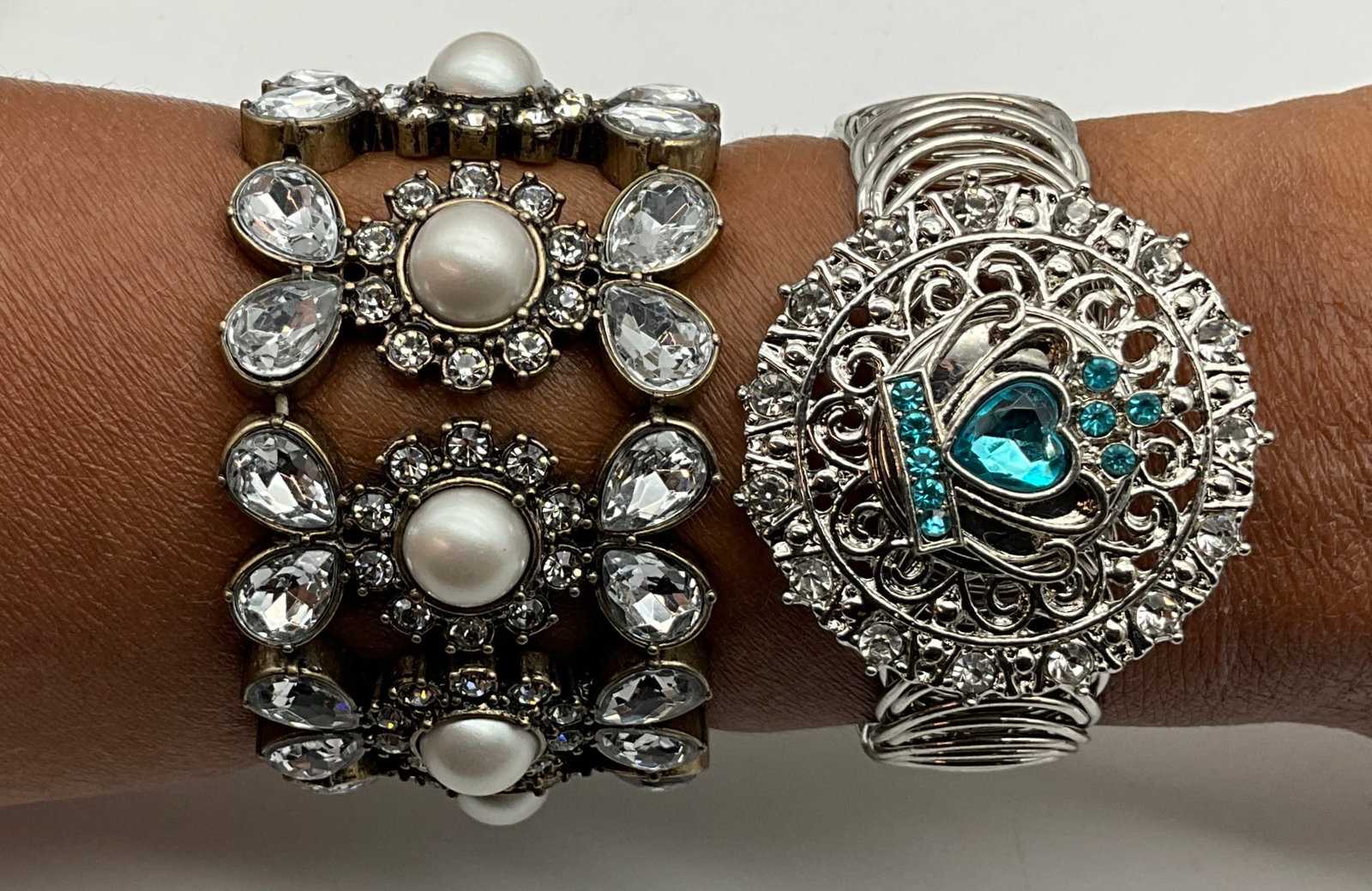 Eight Assorted Contemporary and Vintage Style Costume Jewelry Bracelets - 4