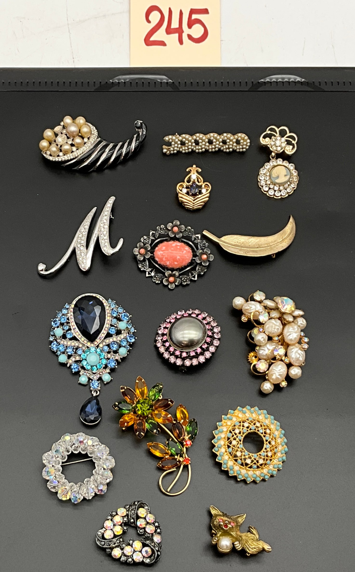 An Assortment of Vintage Costume Jewelry Brooches (1 of 6)