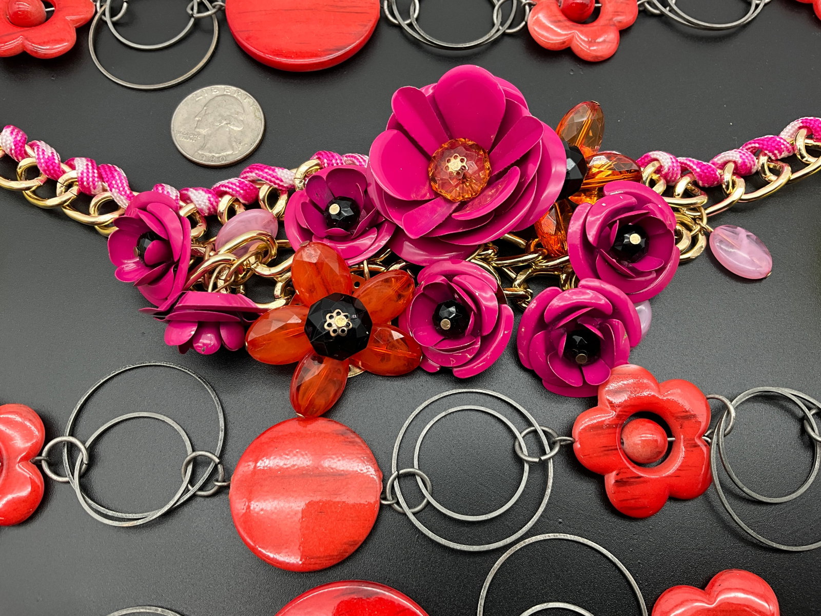A Lot of Five Pieces of Costume Jewelry Including Kate Spade Rosy Posies - 2