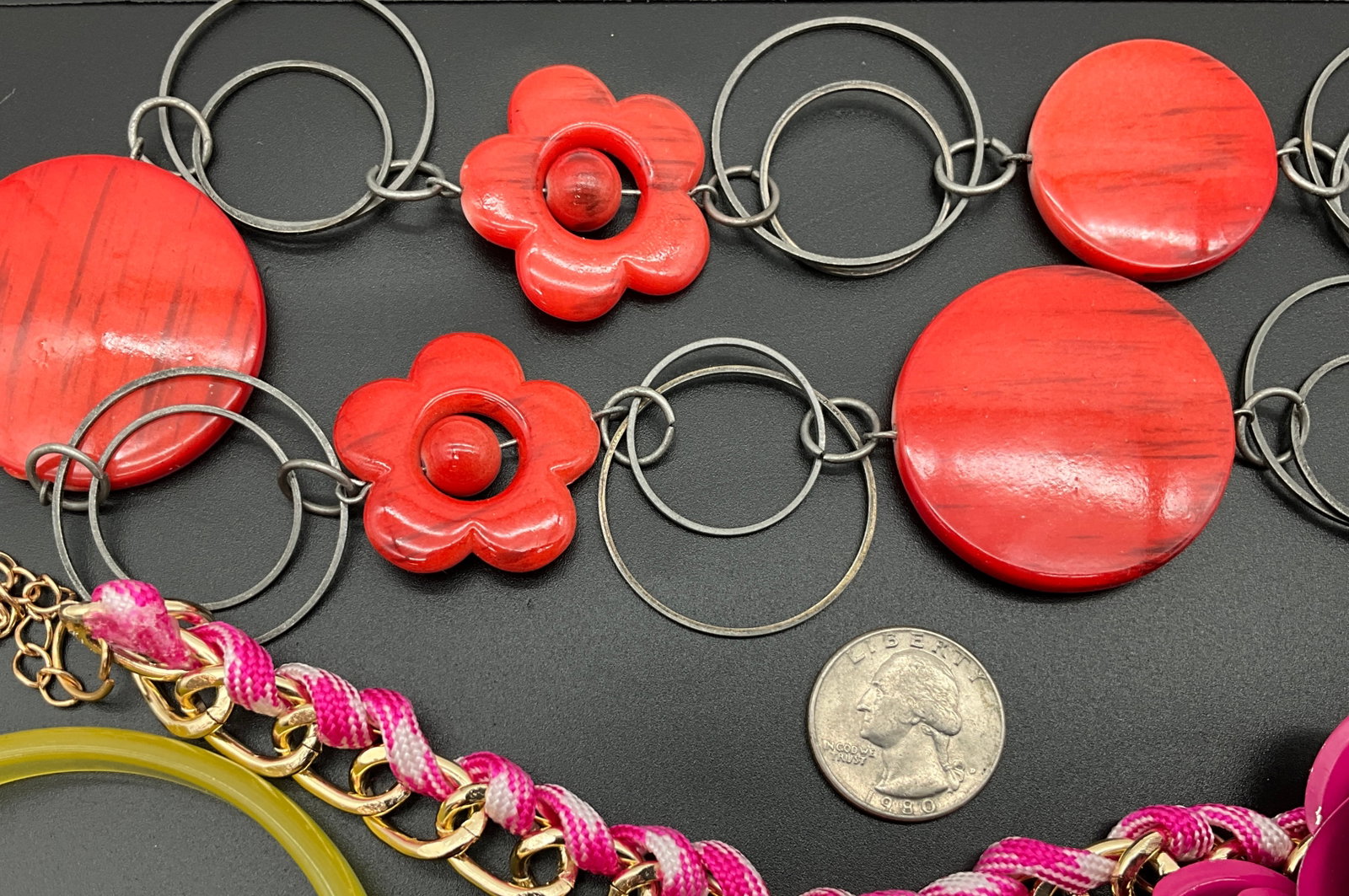 A Lot of Five Pieces of Costume Jewelry Including Kate Spade Rosy Posies - 4