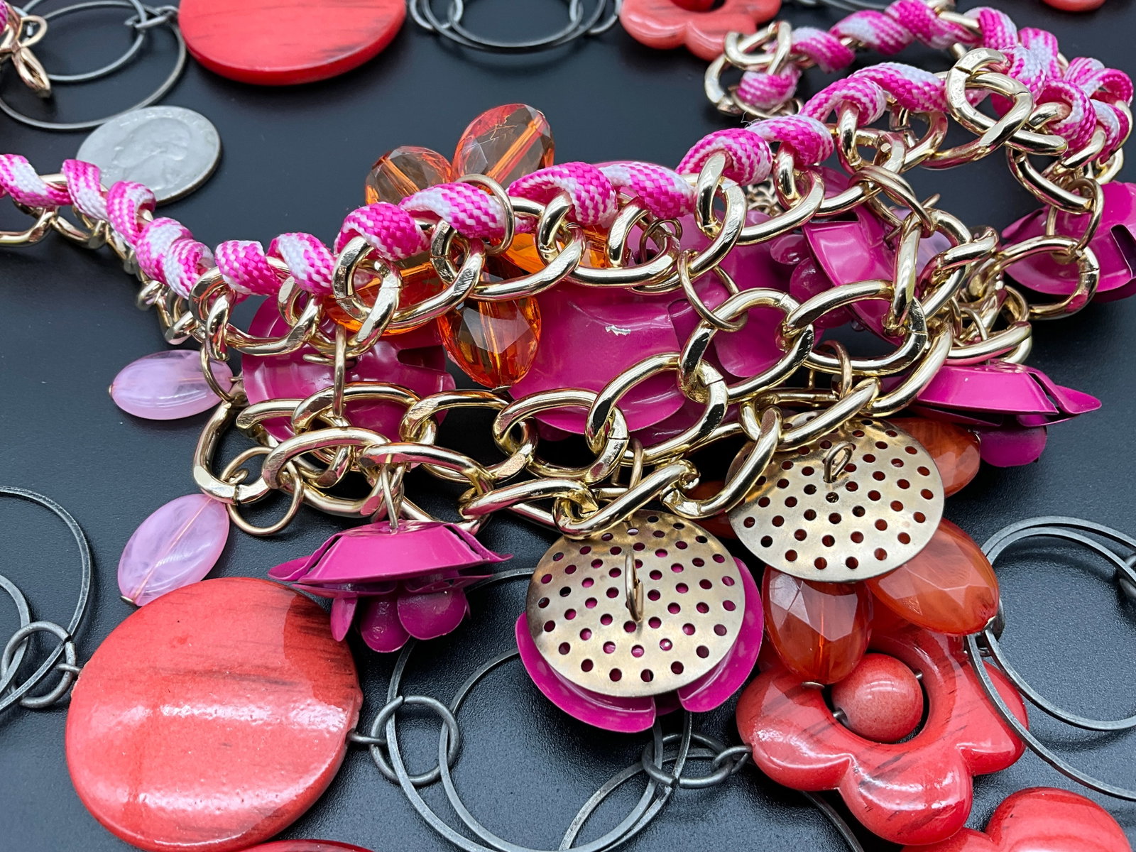 A Lot of Five Pieces of Costume Jewelry Including Kate Spade Rosy Posies - 5