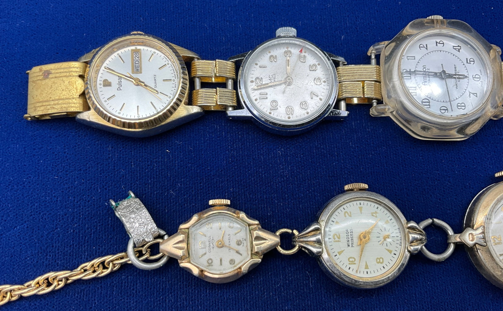 Three Vintage Watch Head and Charm Bracelets - 2