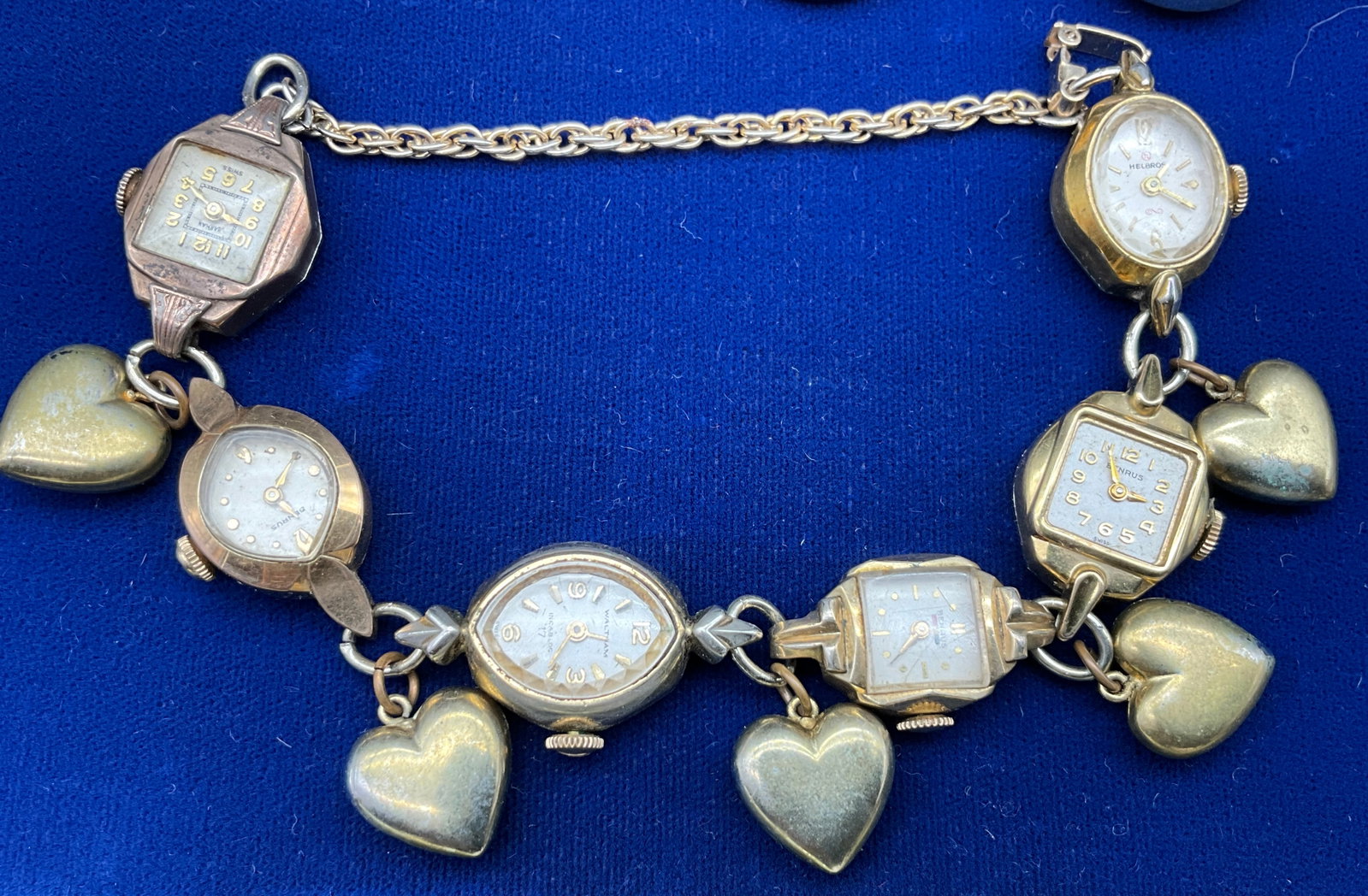 Three Vintage Watch Head and Charm Bracelets - 4