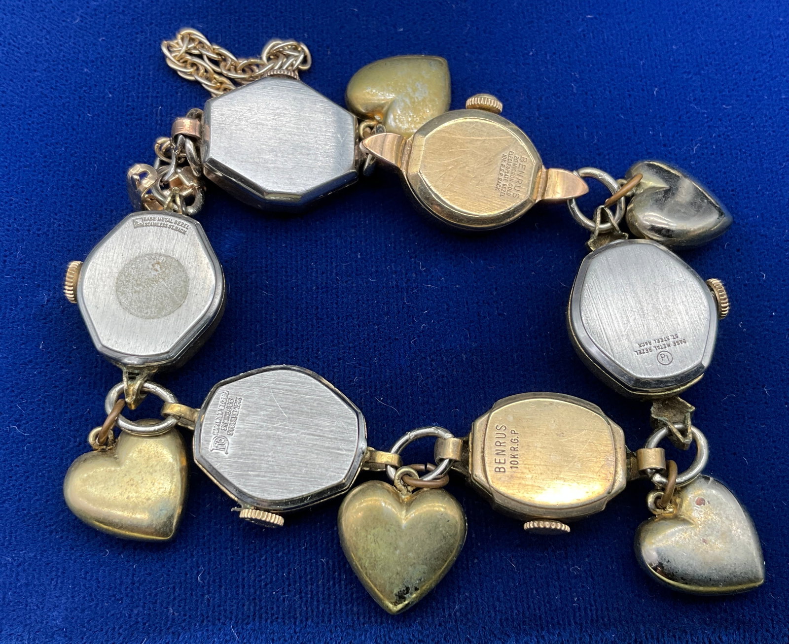 Three Vintage Watch Head and Charm Bracelets - 5