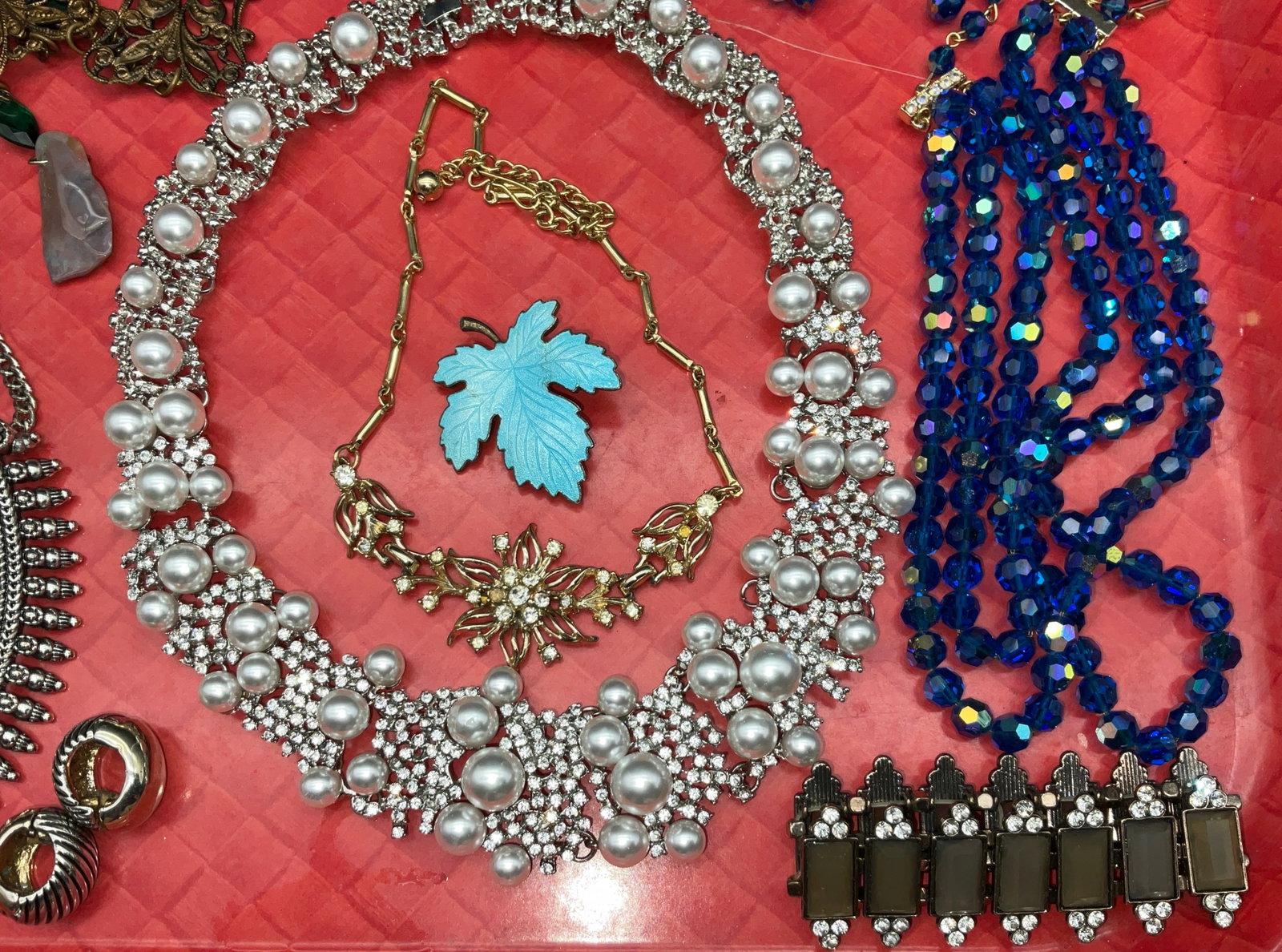 A Collection of Vintage and Contemporary Costume Jewelry - 6