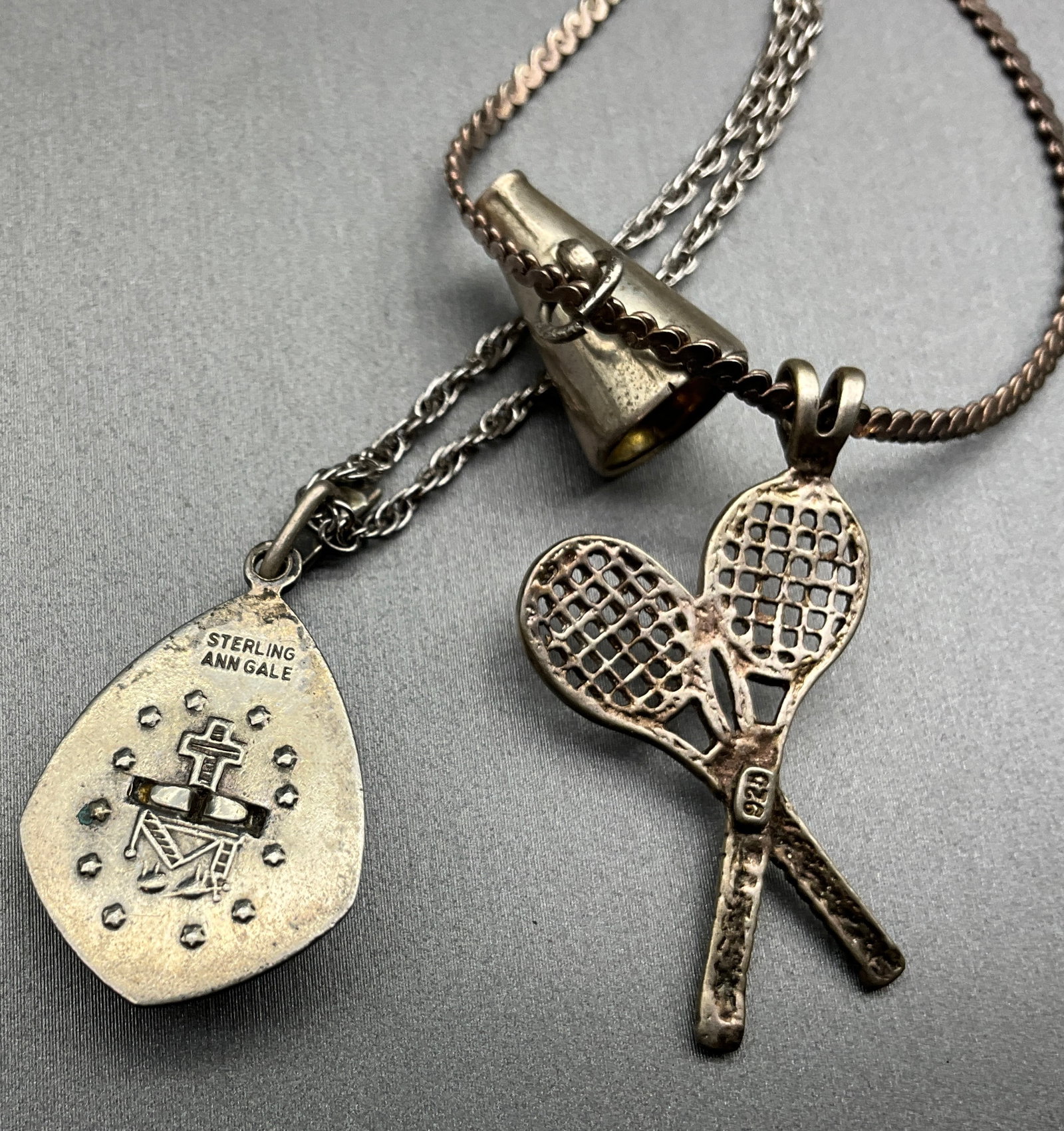 A Collection of Six Sterling Silver Necklaces Including Sorento and Ann Gale Pendants - 5