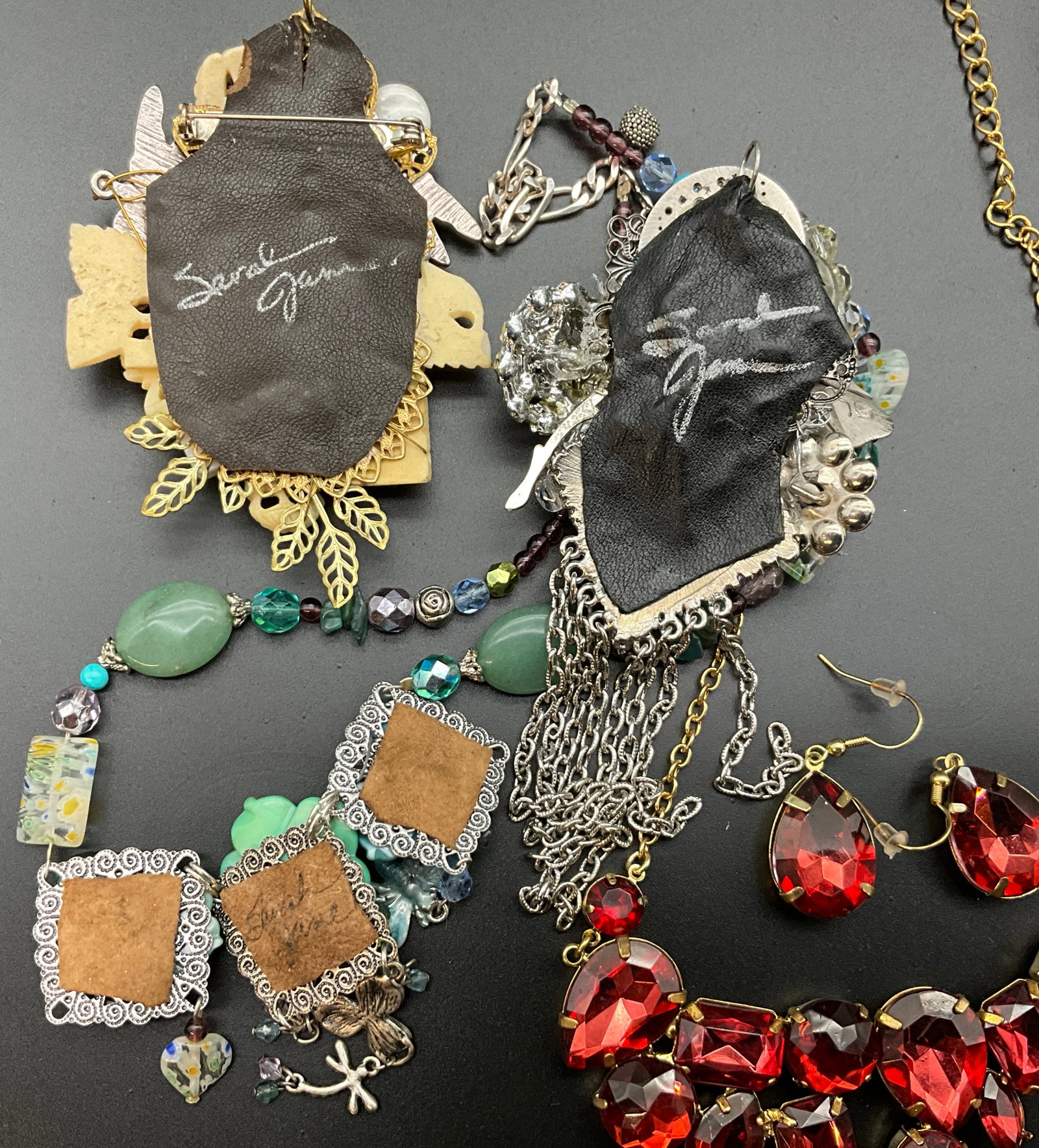 A Collection of Vintage Artisan Costume Jewelry - 6