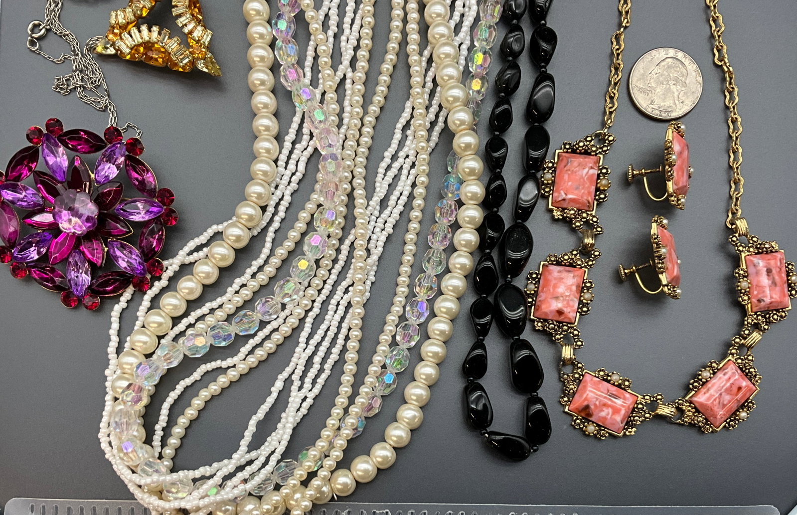 An Assortment of Vintage Costume Jewelry - 2