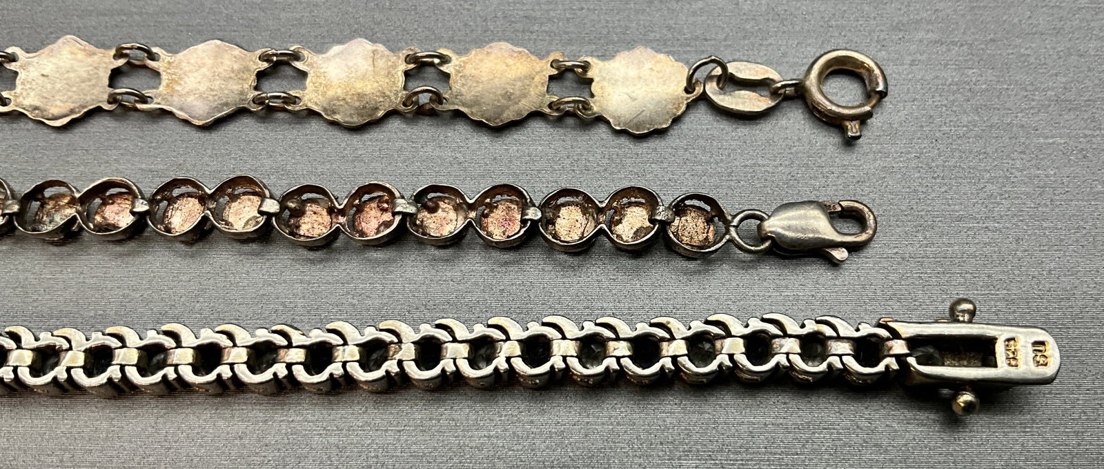 A Collection of Vintage Sterling Silver Jewelry with Gemstones - 4