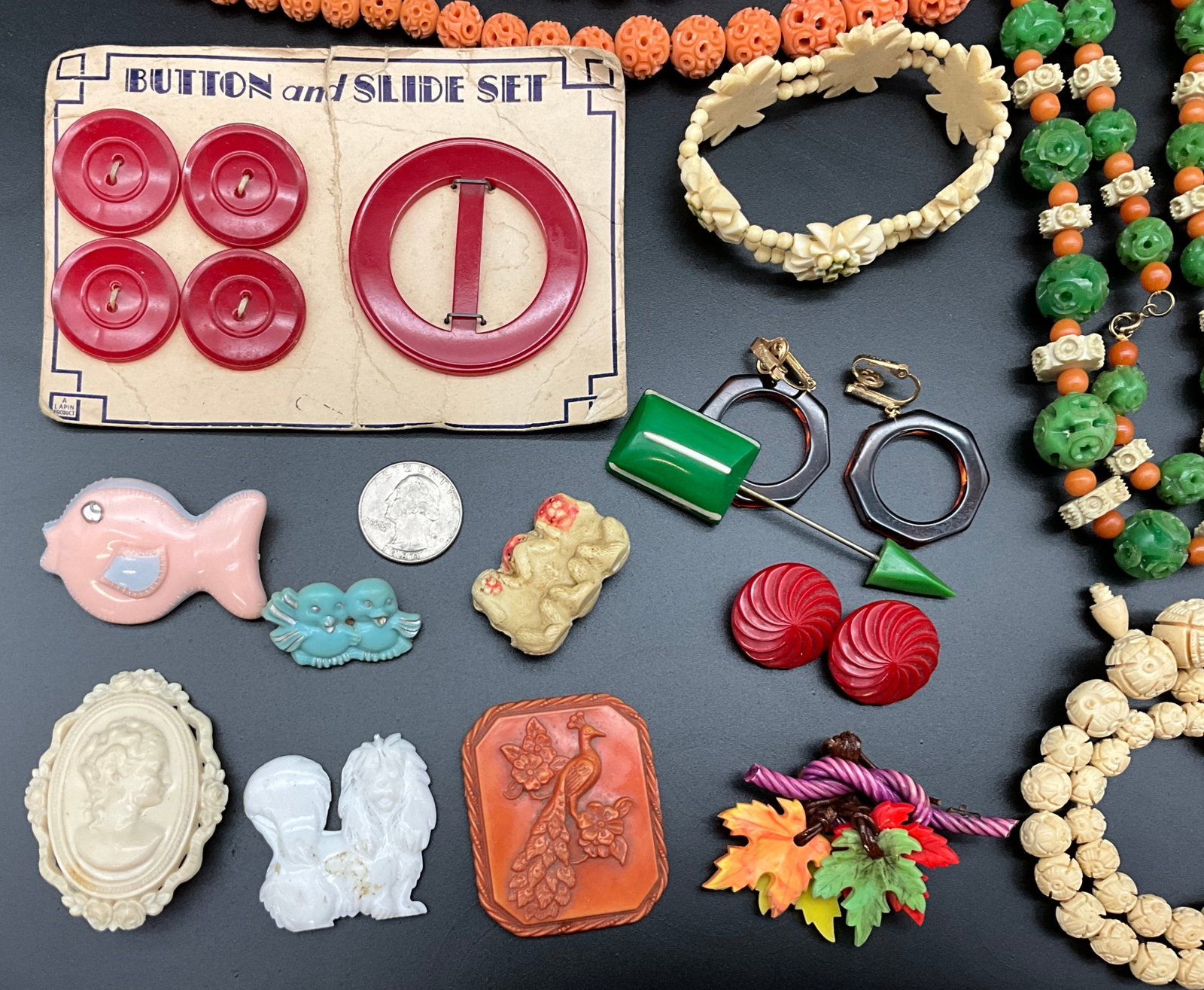 A Collection of Vintage Costume Jewelry and Accessories - 2
