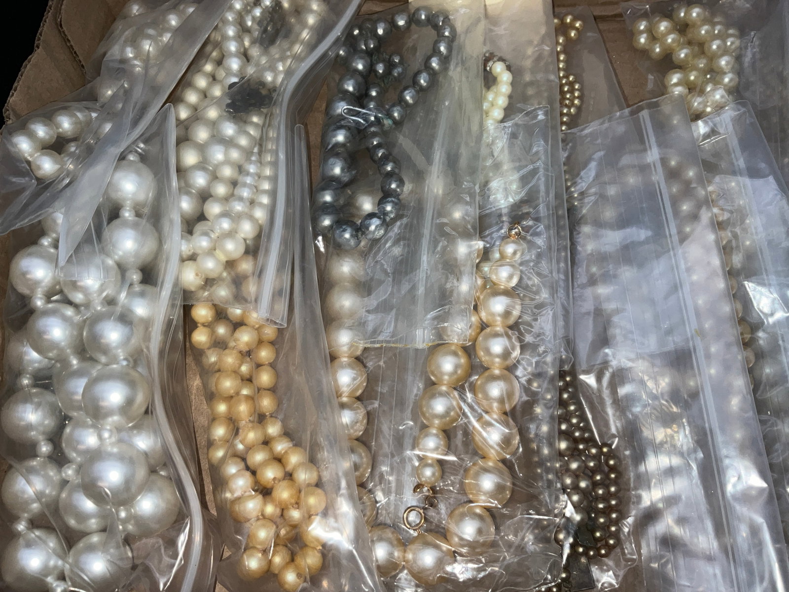 A Collection of Vintage Costume Simulated Pearl Necklaces - 2