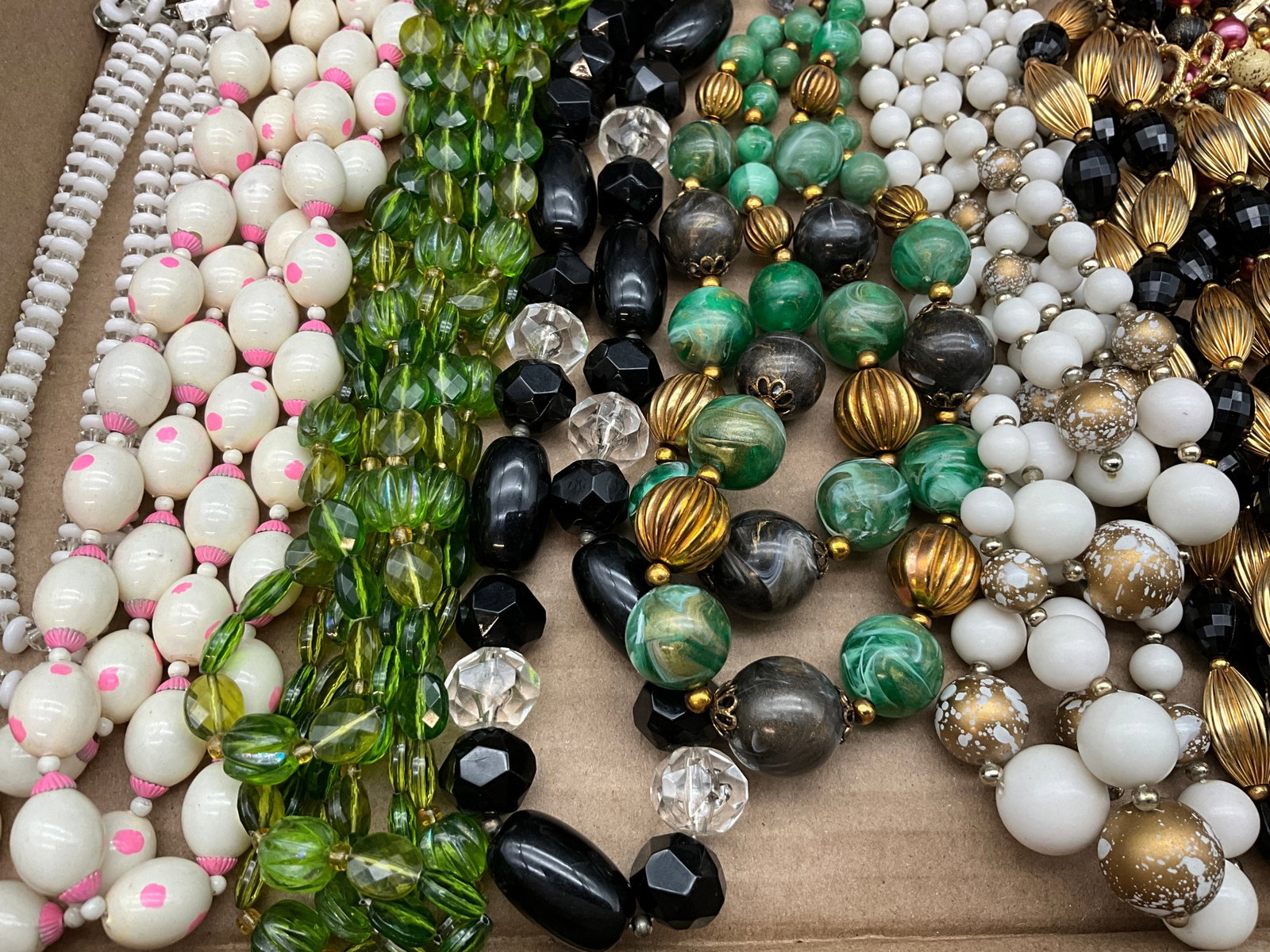 A Collection of Vintage Mid-Century Costume Jewelry Necklaces - 2